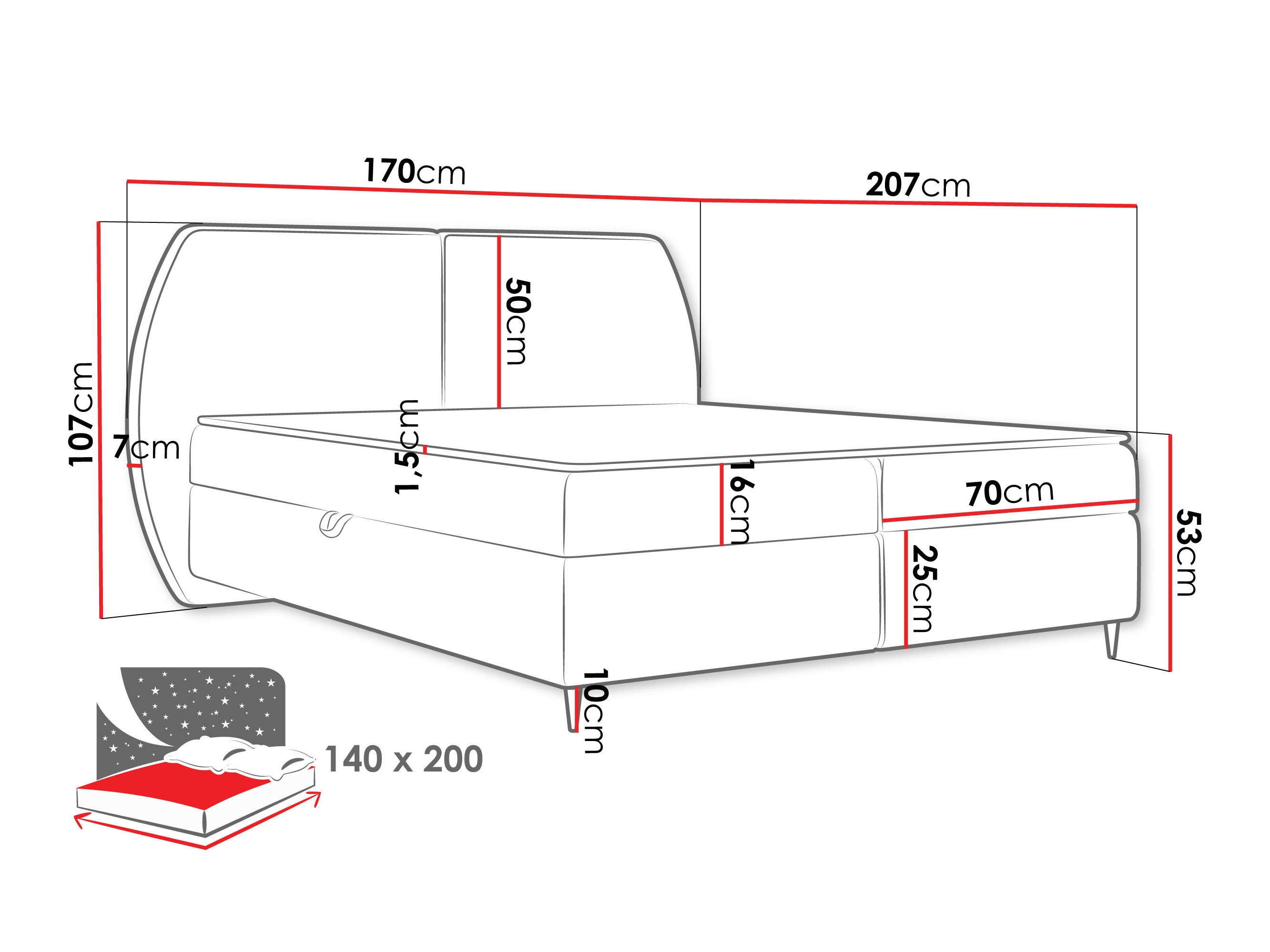 Pat boxspring Stonecrest 110 (Wave 17)