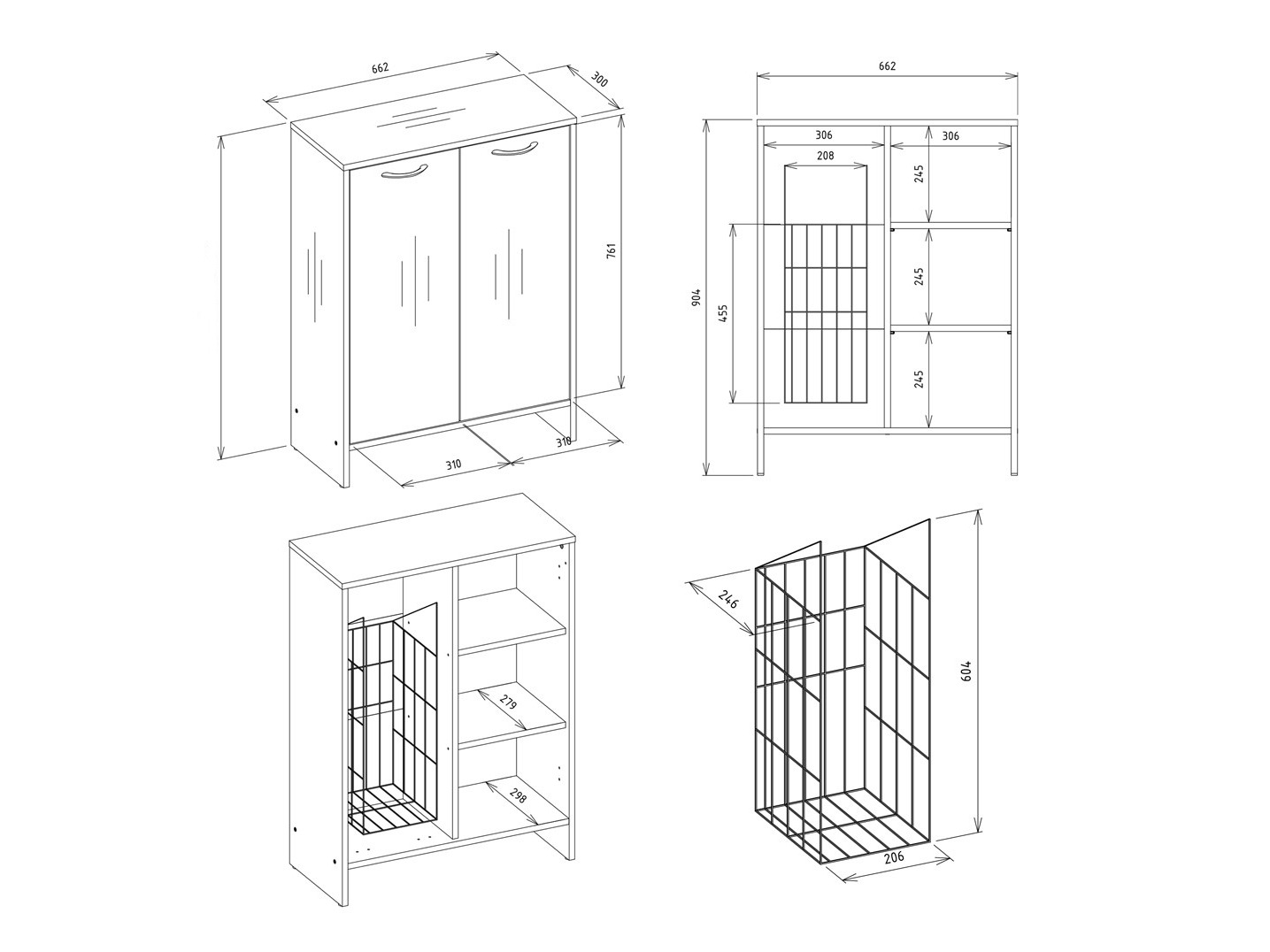 Cabinet de baie neancorat Servou 112 (Alb)