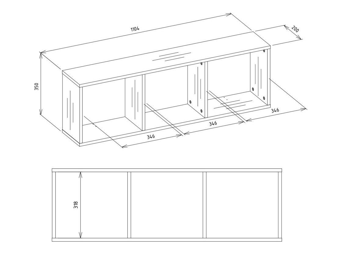 Raft de perete Mandeville 336