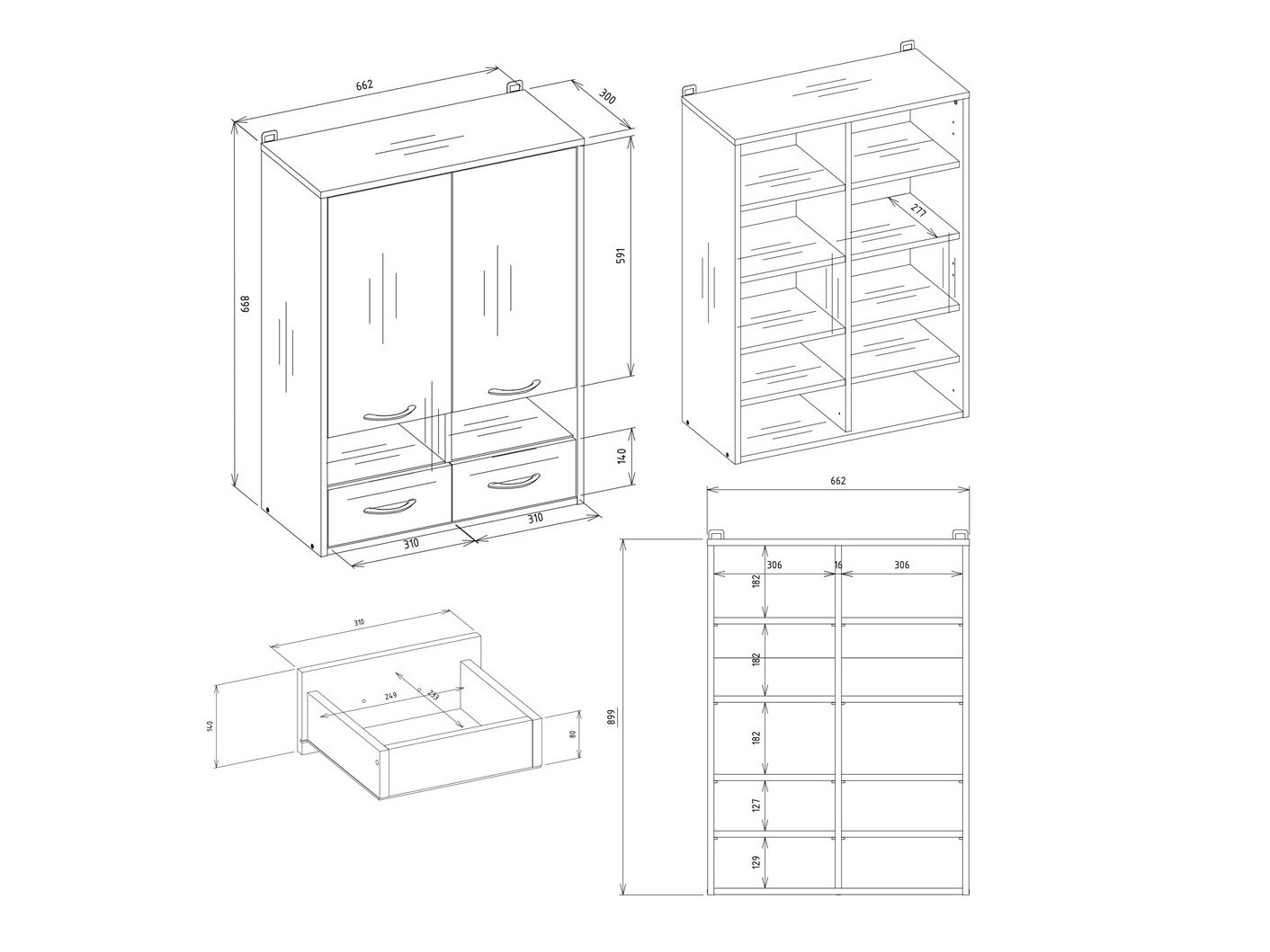 Cabinet de baie suspendat Servou 106