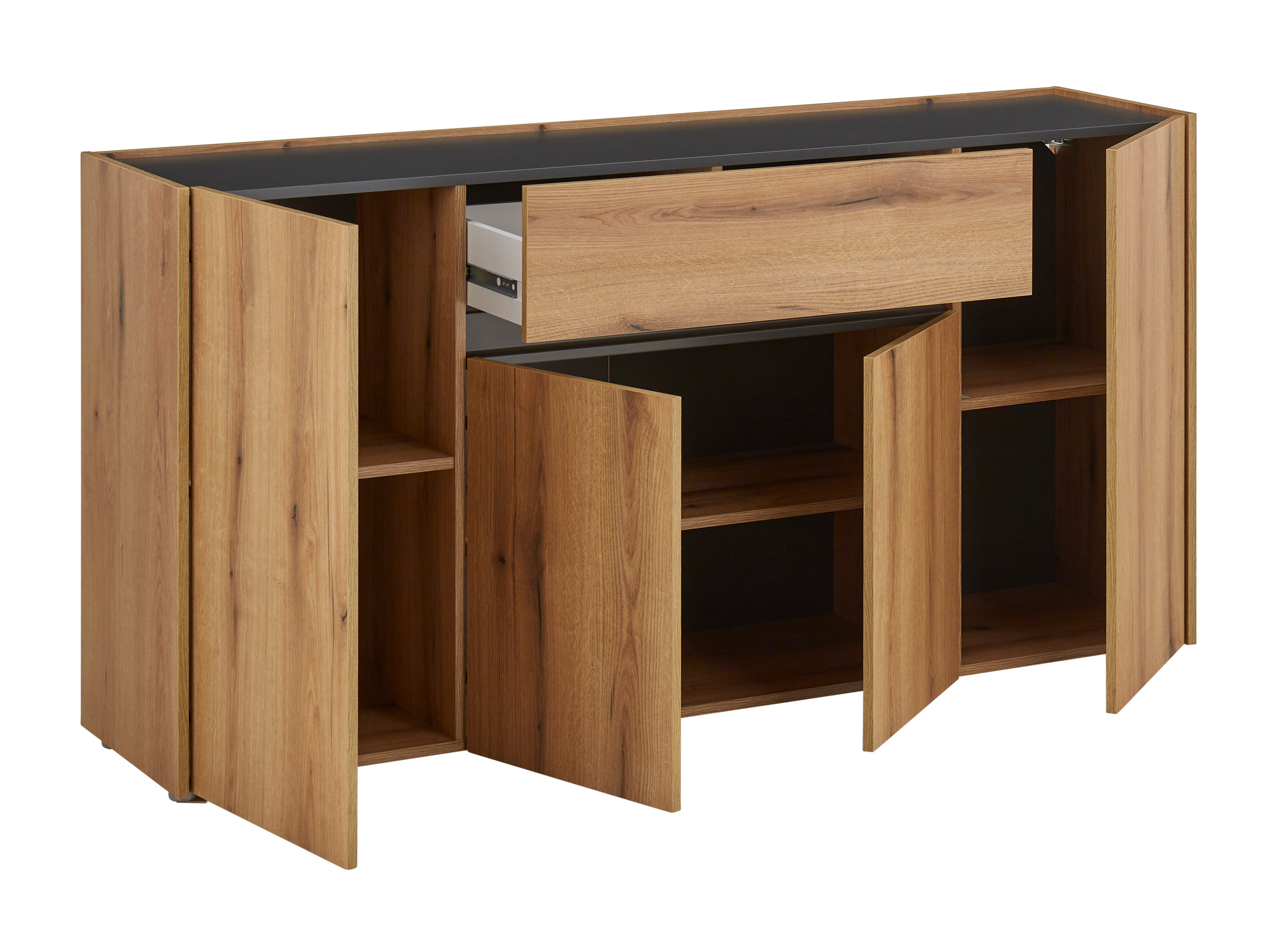 Comodă Elbsori 117 (Stejar + Antracit)