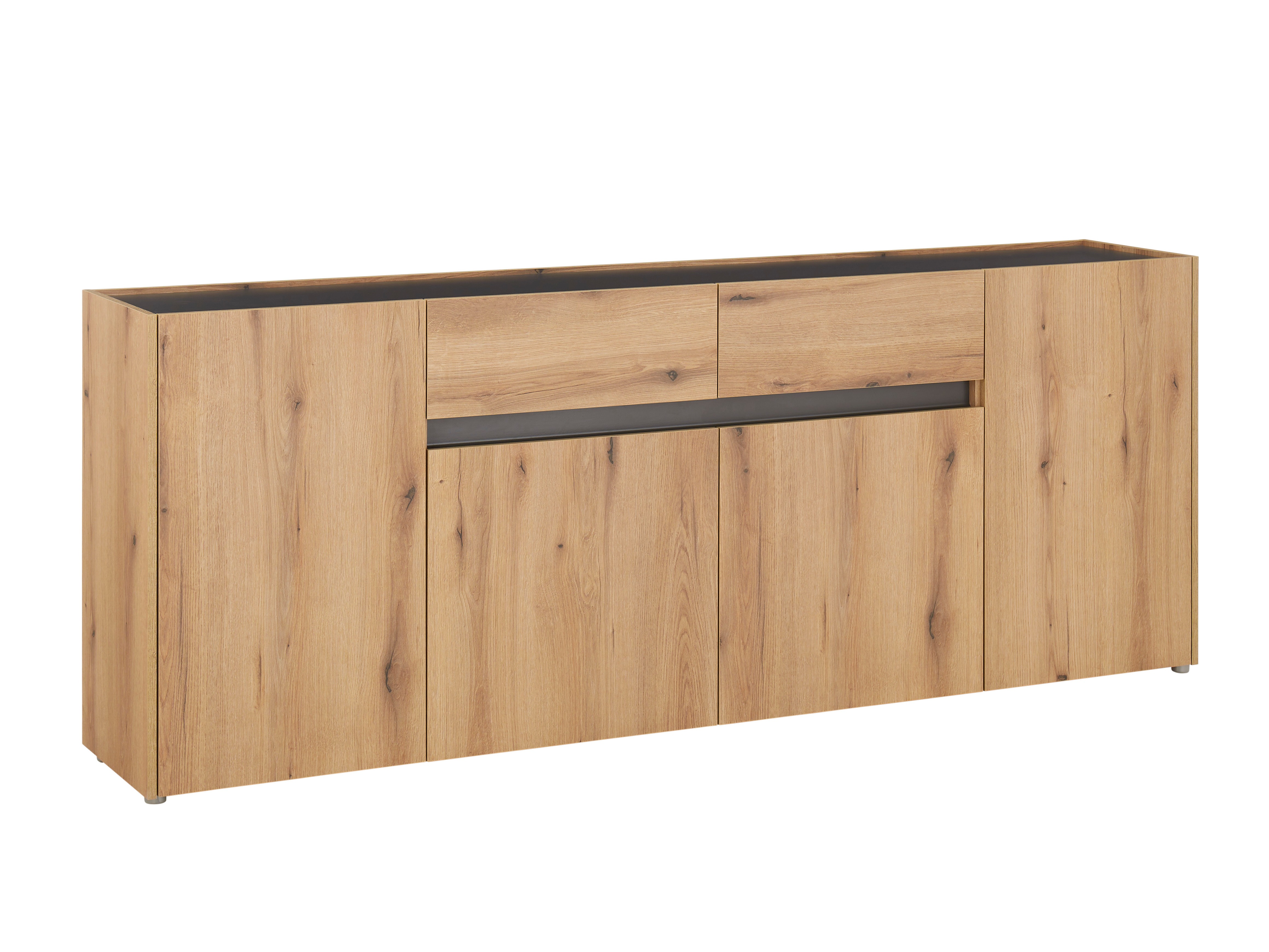 Comodă Elbsori 118 (Stejar + Antracit)