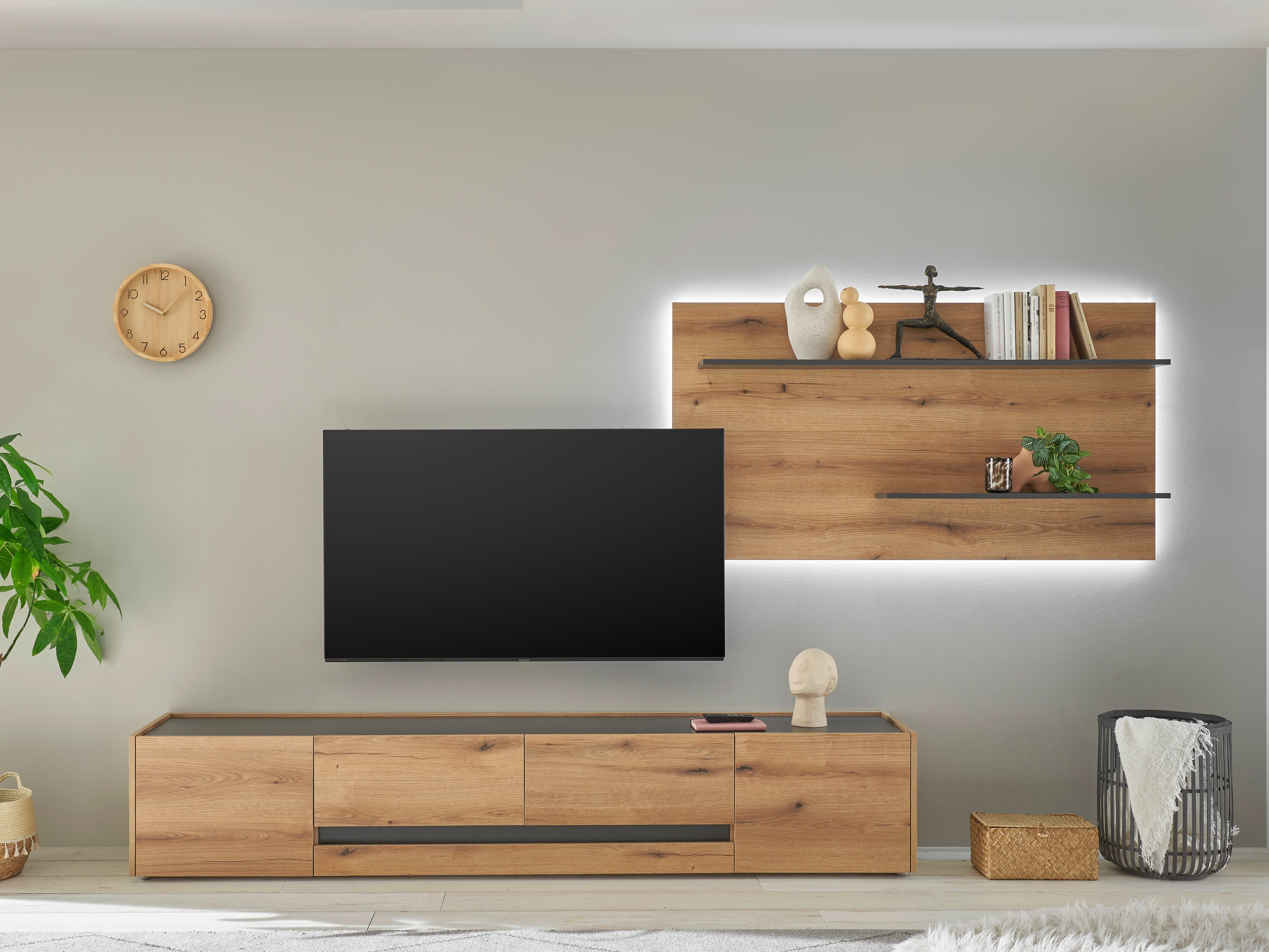 Set de living Elbsori 124 (Stejar + Antracit)