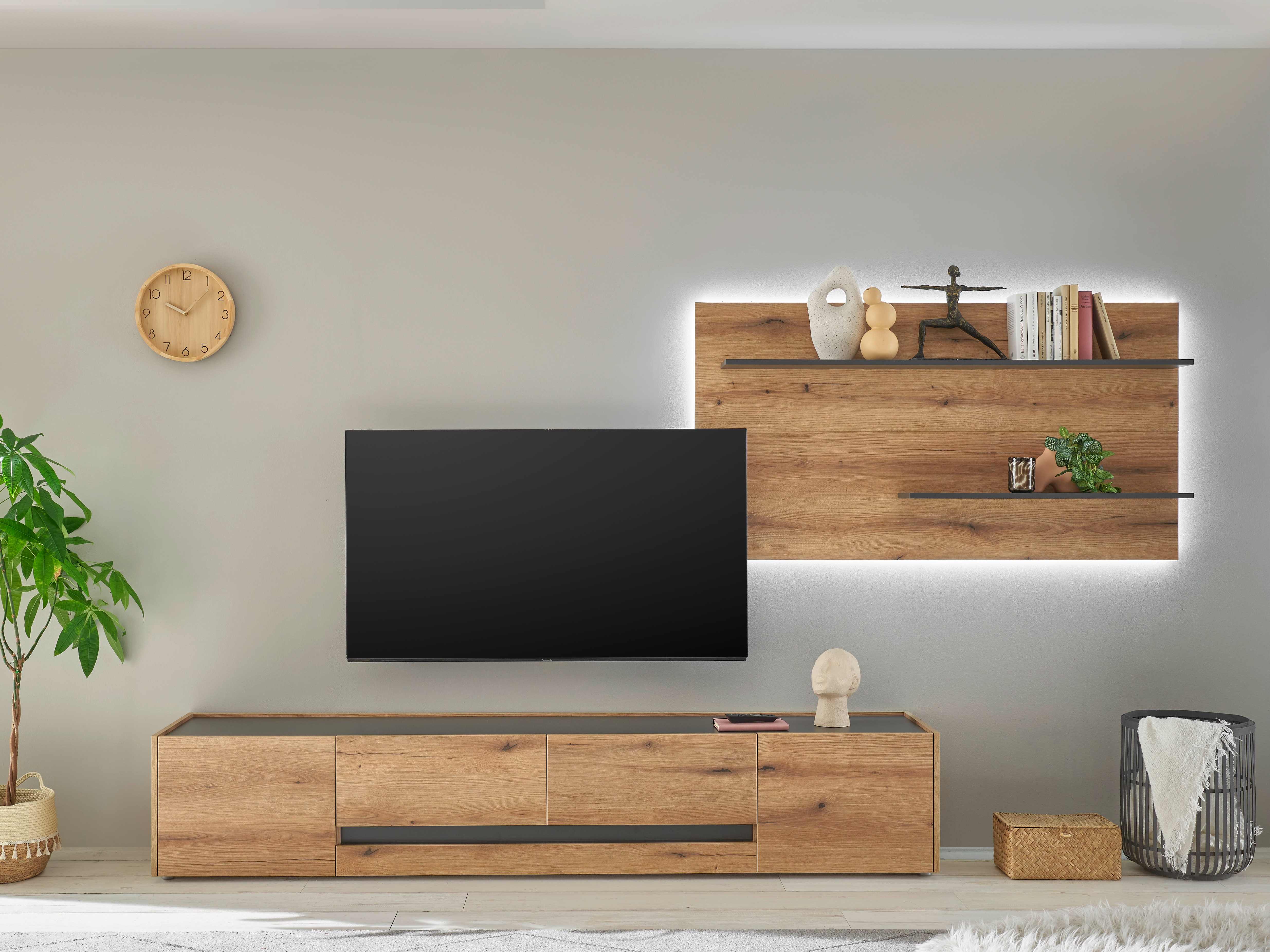 Set de living Elbsori 124 (Stejar + Antracit)