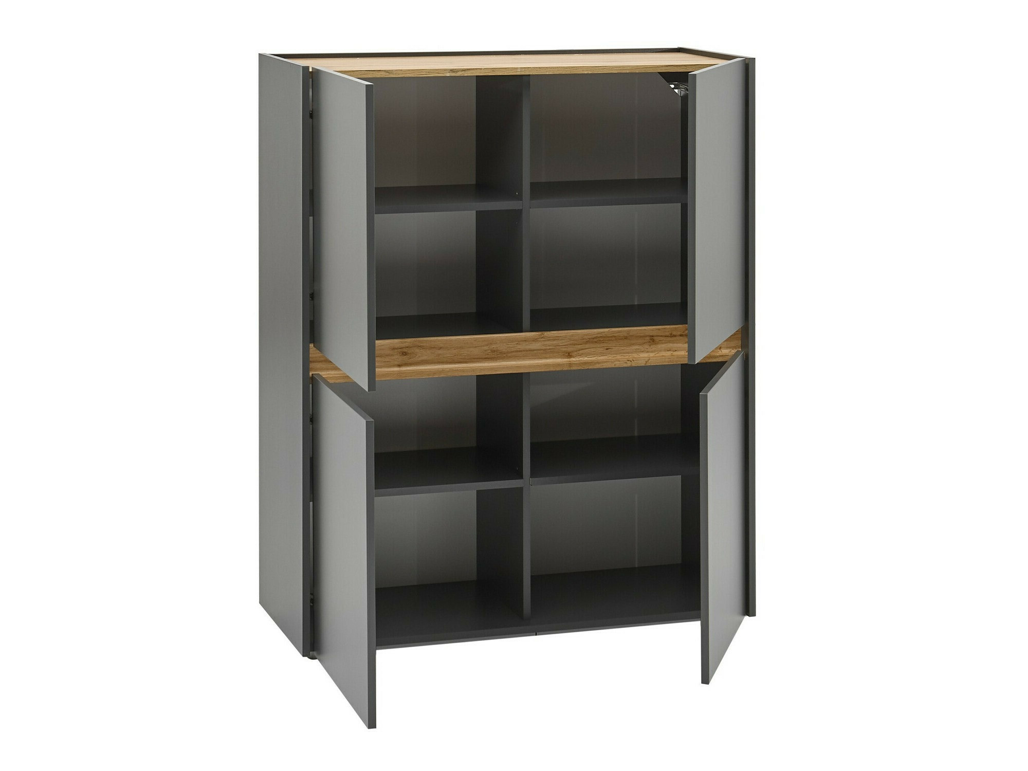 Set de living Elbsori 127 (Antracit + Stejar Wotan)