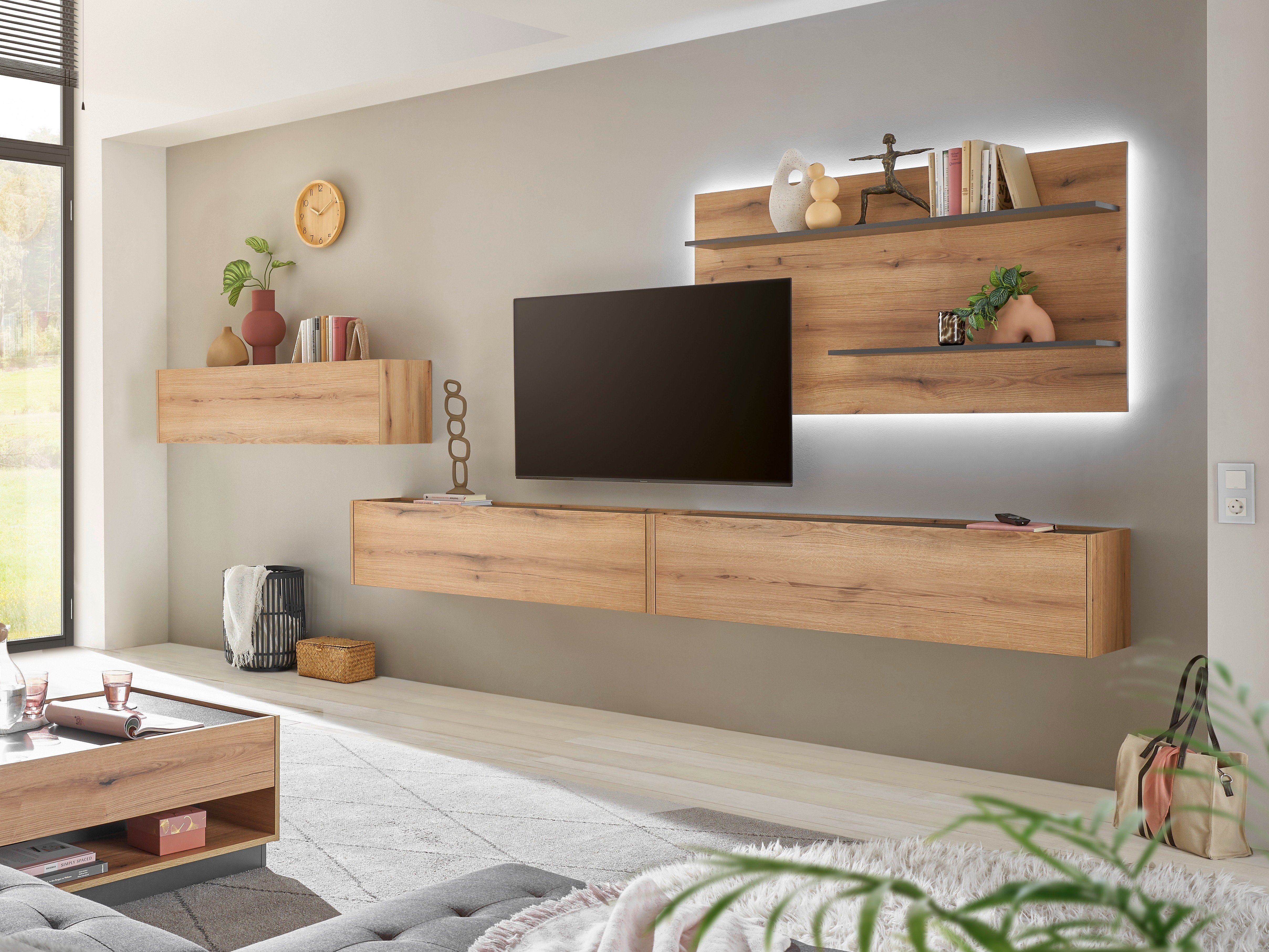 Set de living Elbsori 121 (Stejar + Antracit)