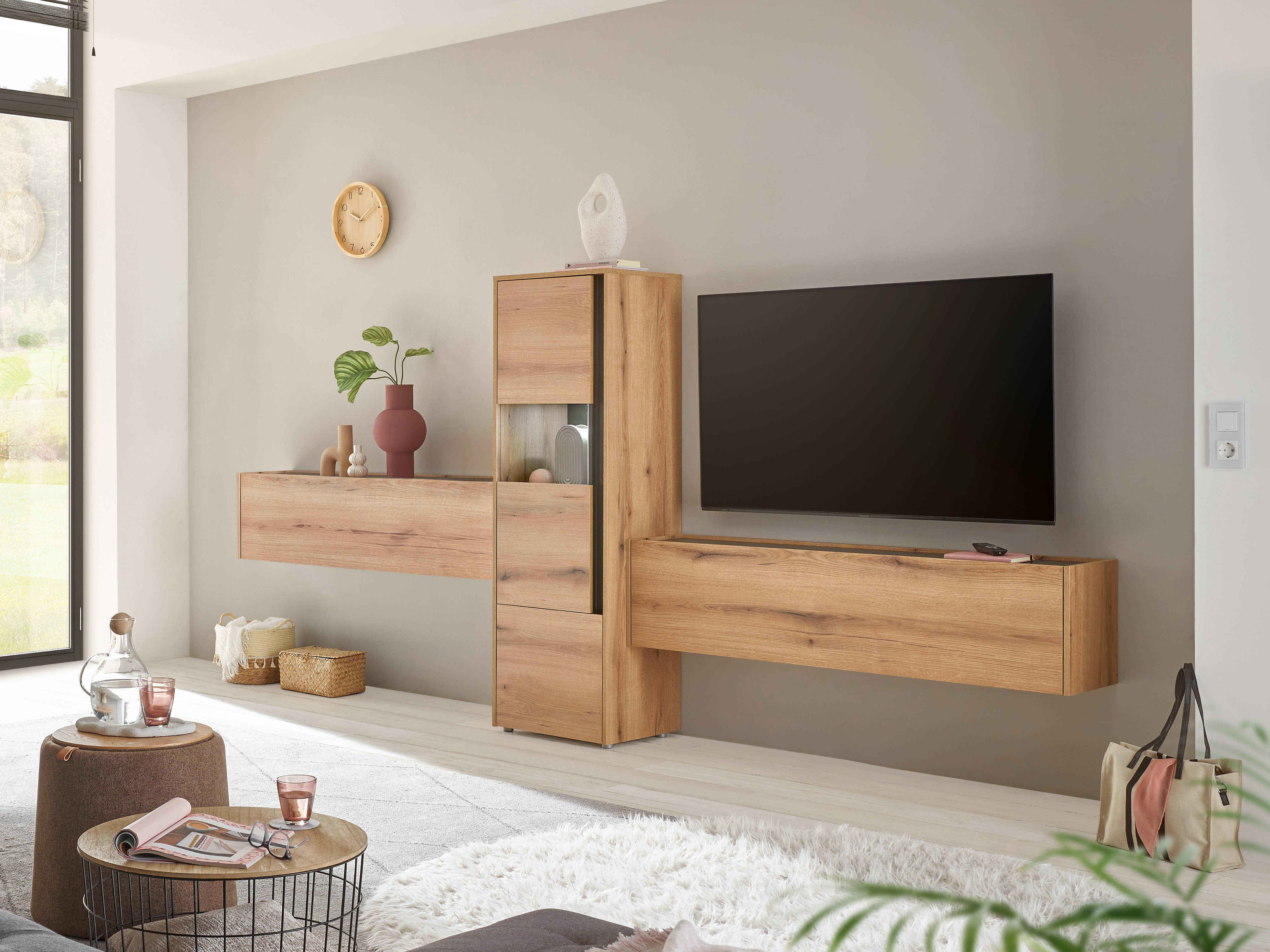 Set de living Elbsori 122 (Stejar + Antracit)