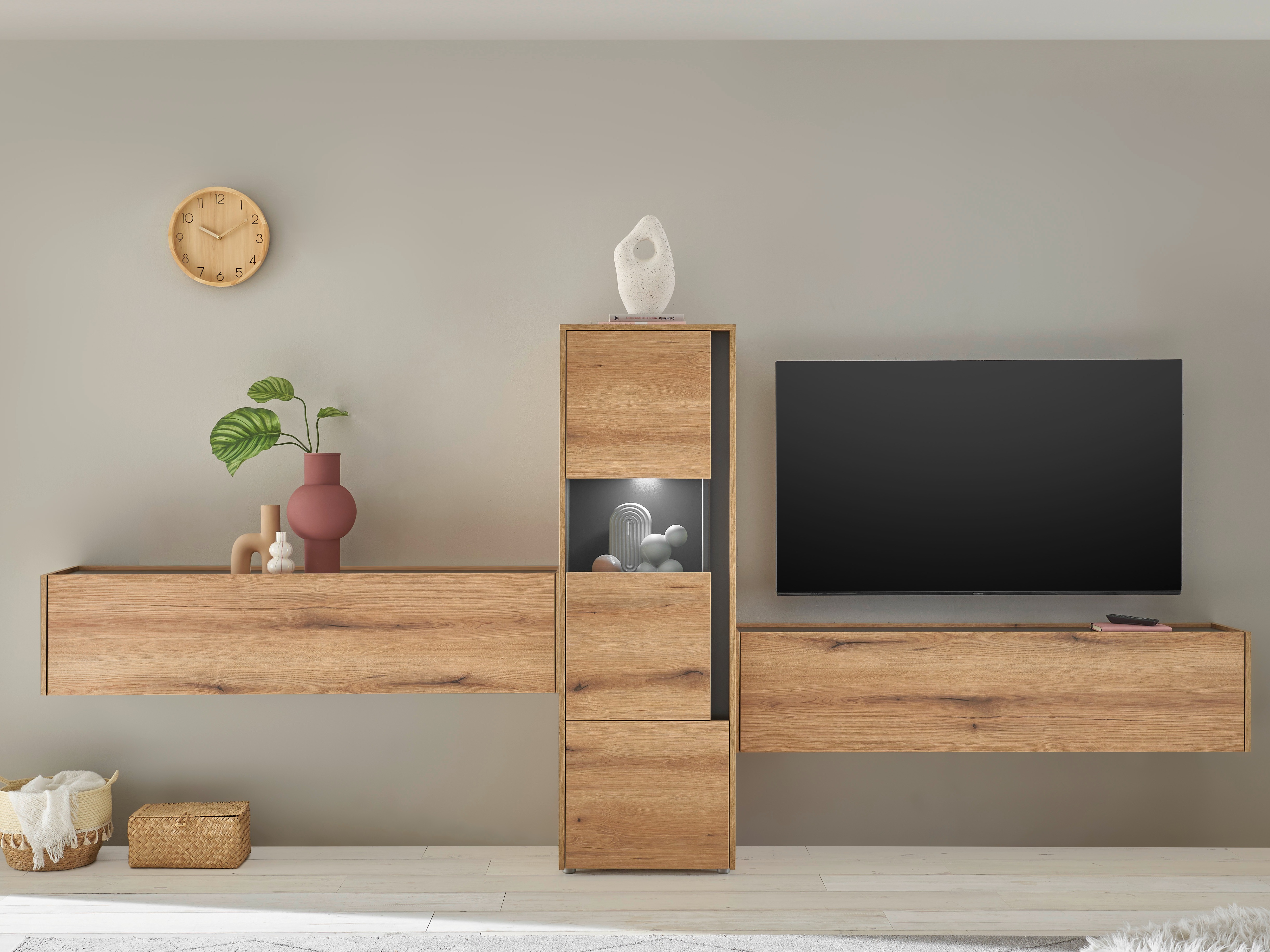 Set de living Elbsori 122 (Stejar + Antracit)