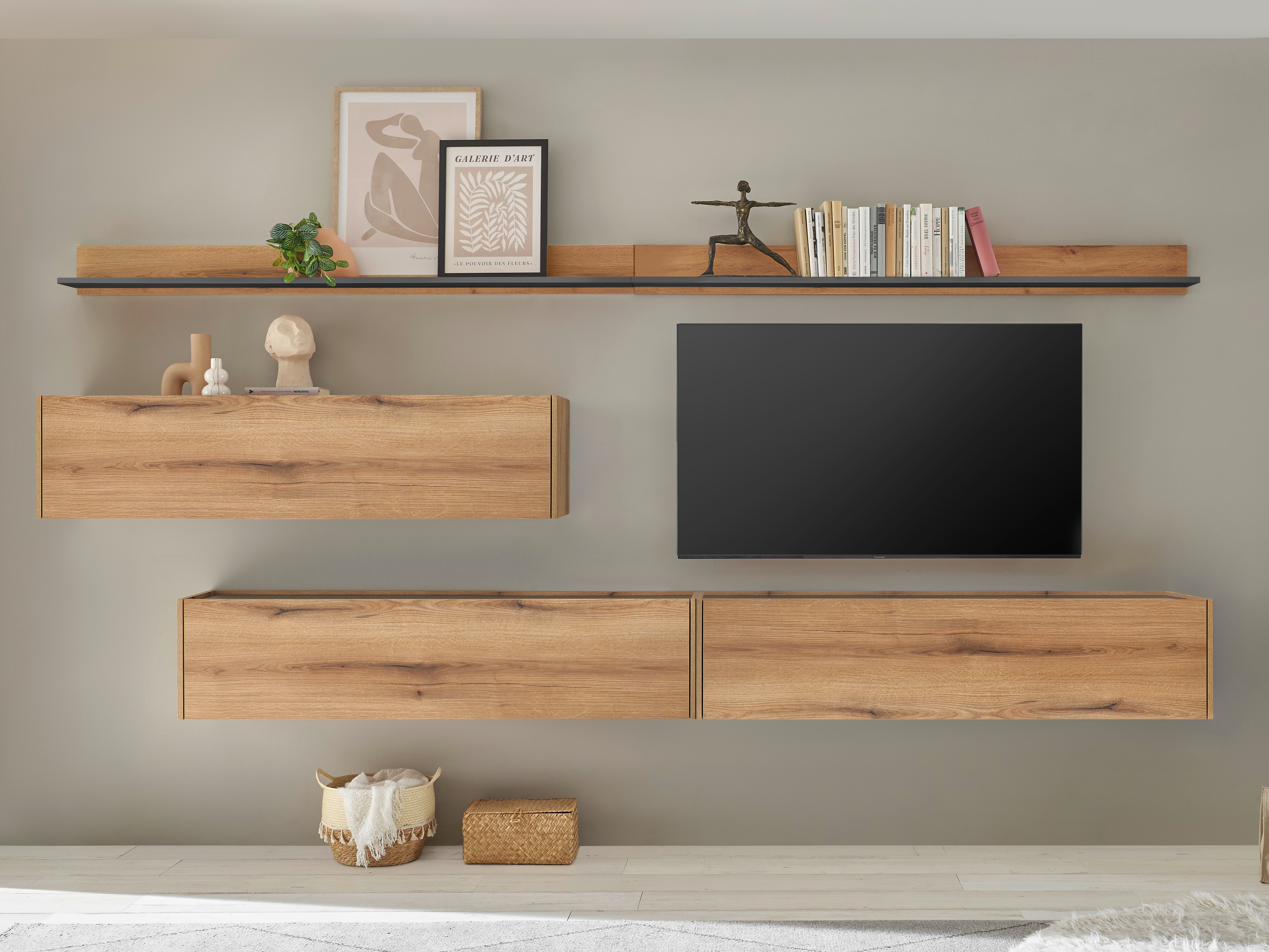 Set de living Elbsori 142 (Stejar + Antracit)