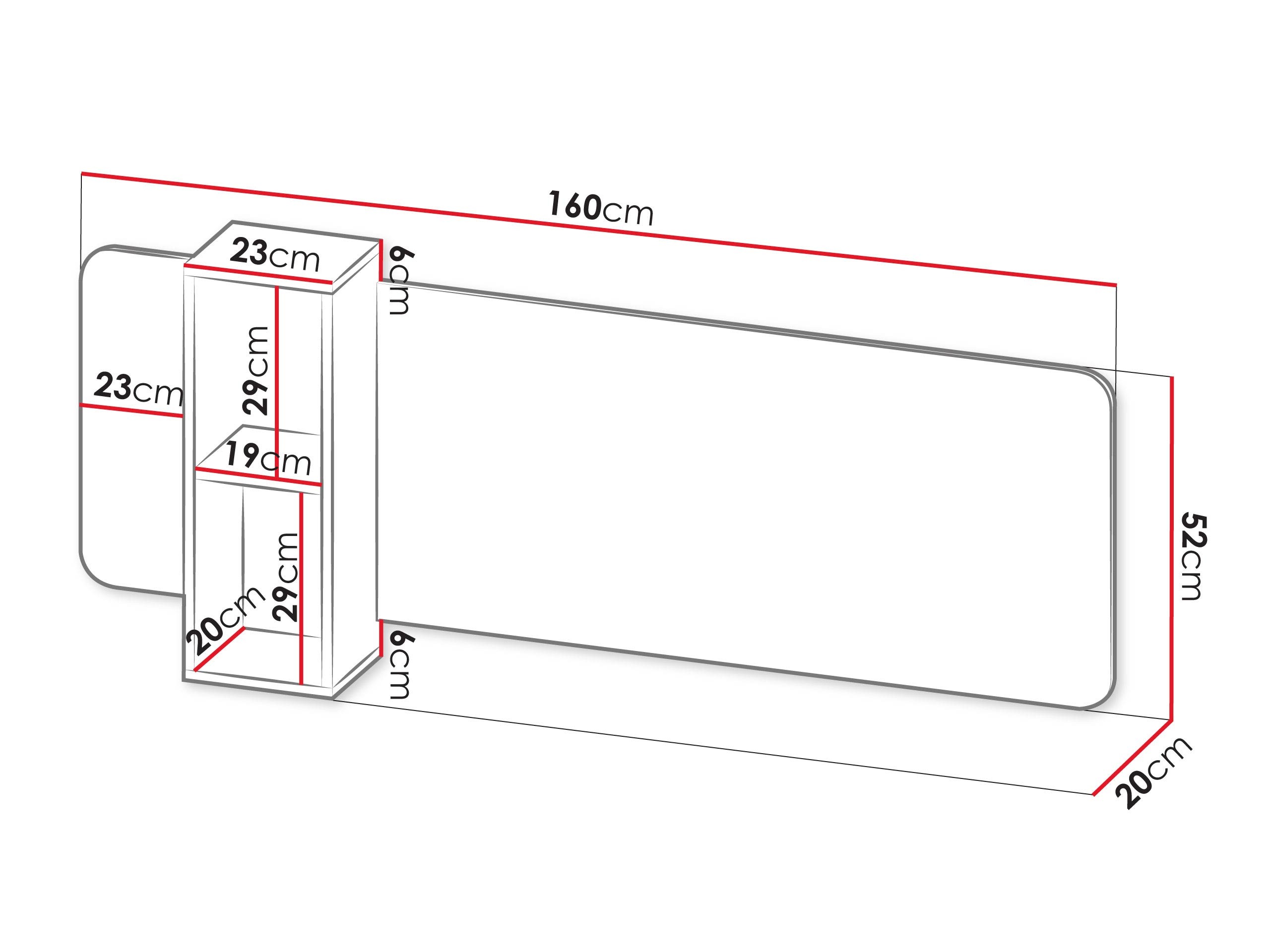 Raft de perete Dormele 100