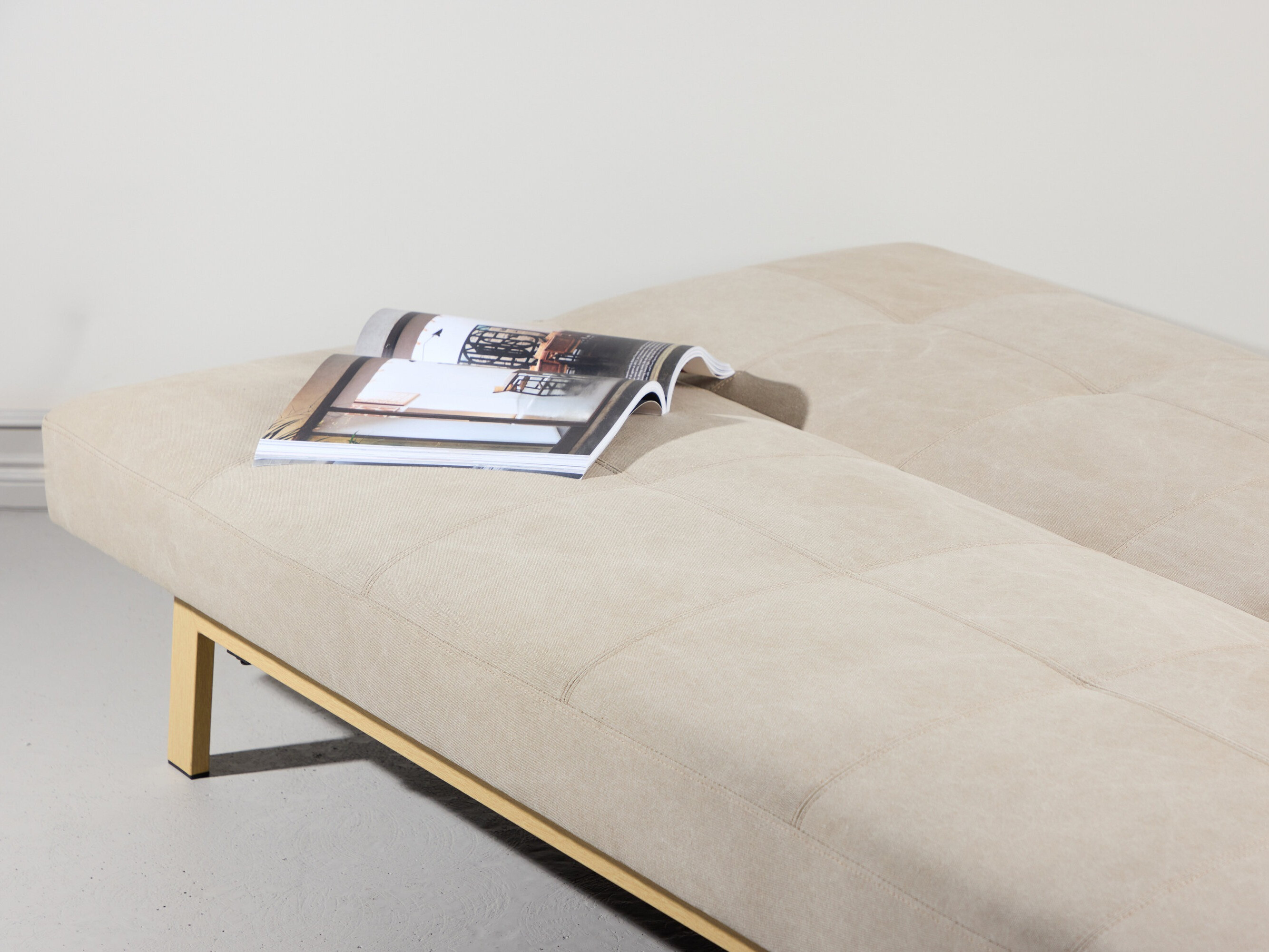 Canapea extensibilă Dallas 1710 (Bej + Stejar)