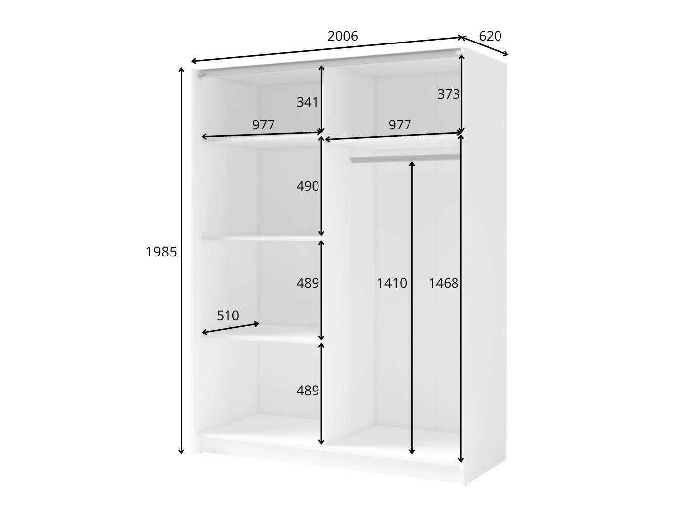 Dulap Baytown 118 (Negru)