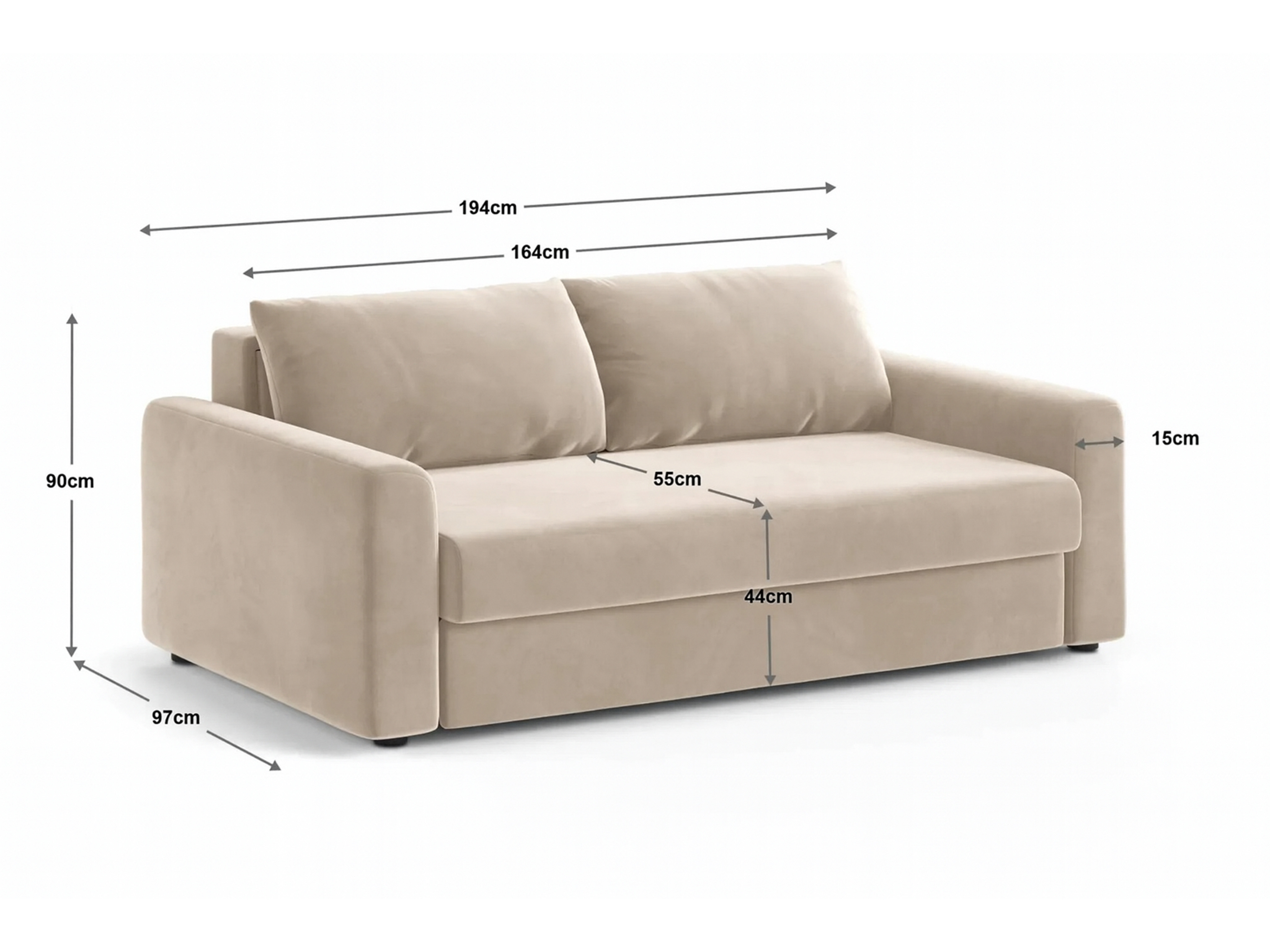 Canapea extensibilă Beckley 203 (Salvador 14)
