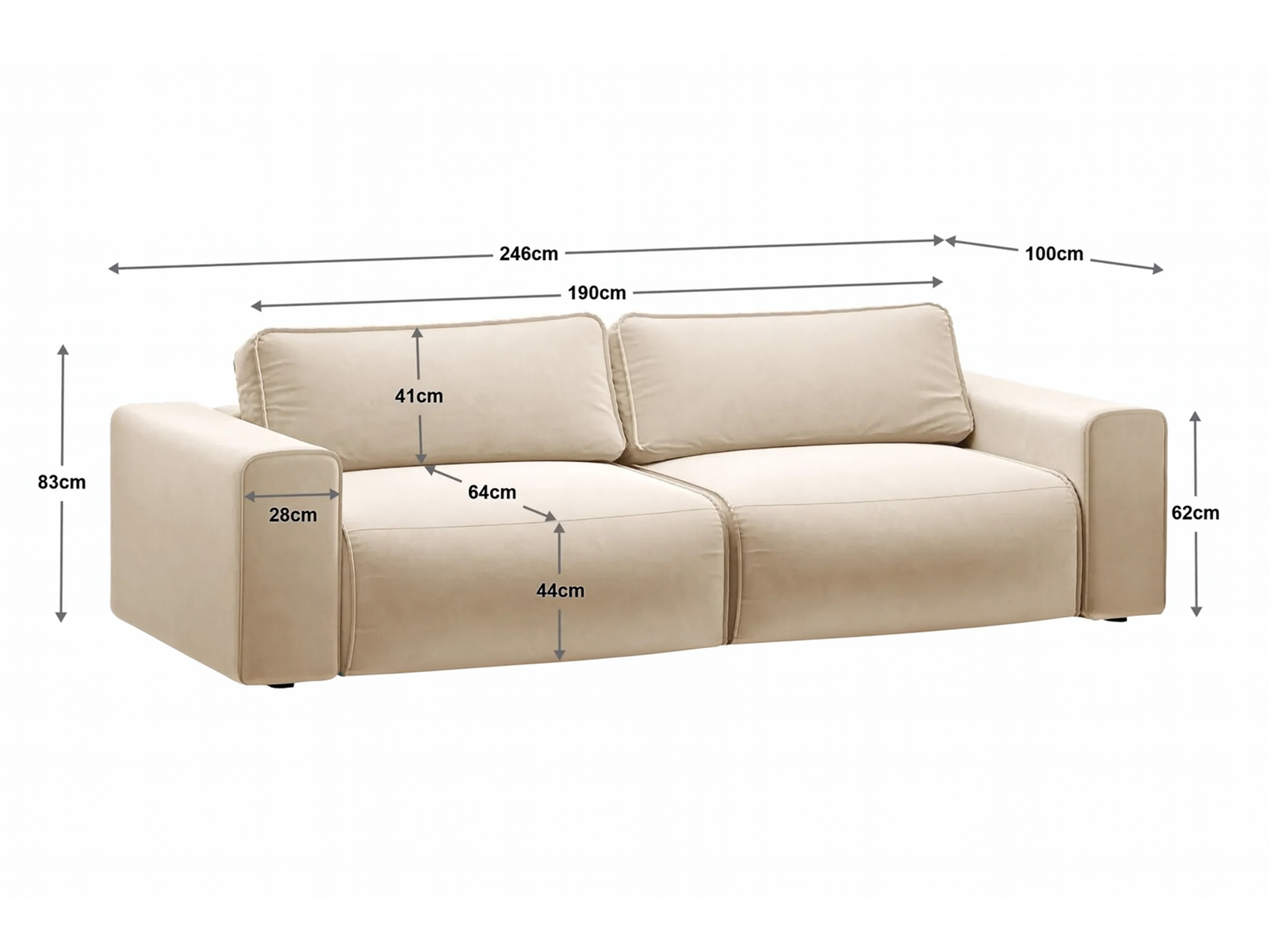 Canapea extensibilă Beckley 204 (Paris Beige)