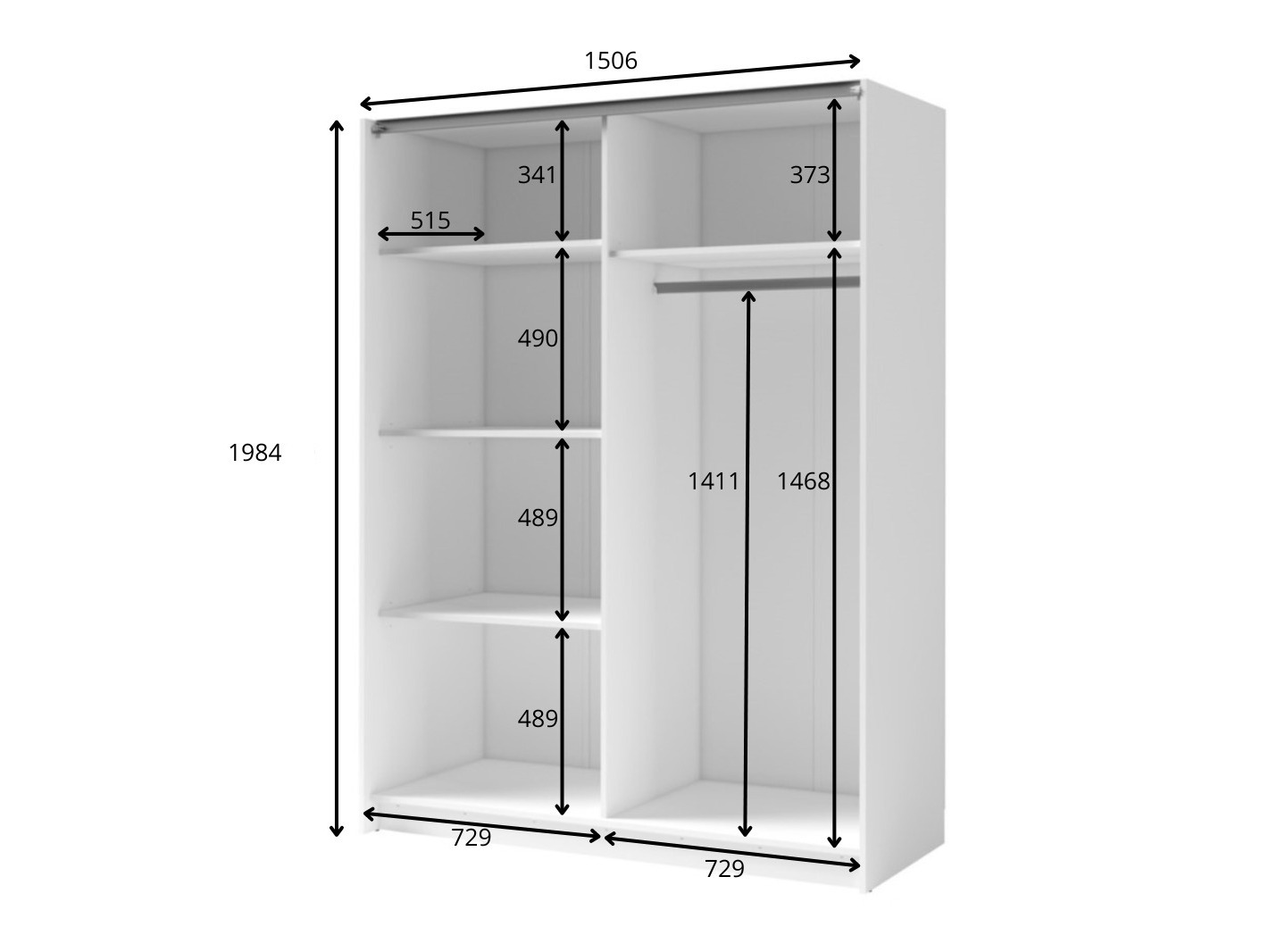 Dulap Baytown 121 (Negru)
