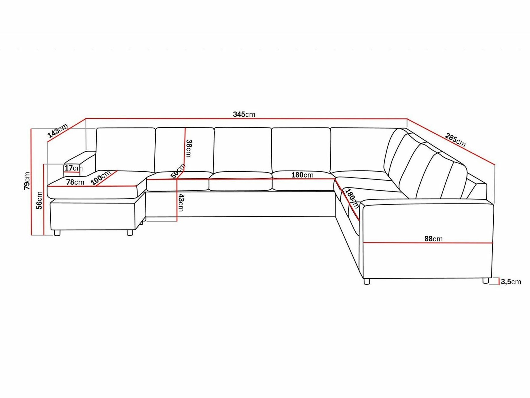 Colțar Scandinavian Choice Remavio 125 (Gri)