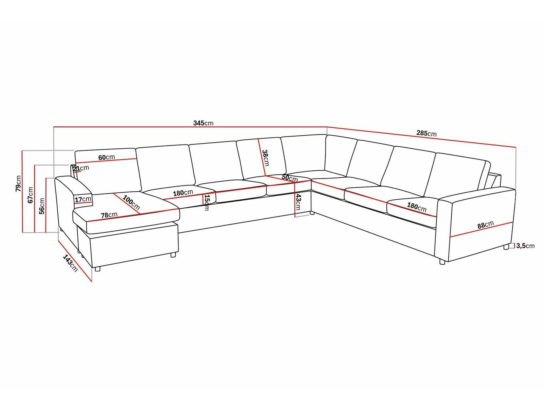 Colțar Scandinavian Choice Remavio 125 (Gri)