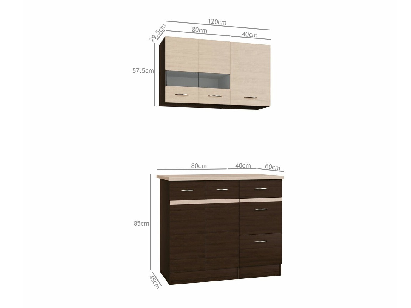 Set de bucătărie modular Eli Dark 118