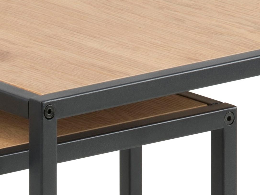 Set mese laterale Norsica 461 (Stejar natur + Negru)