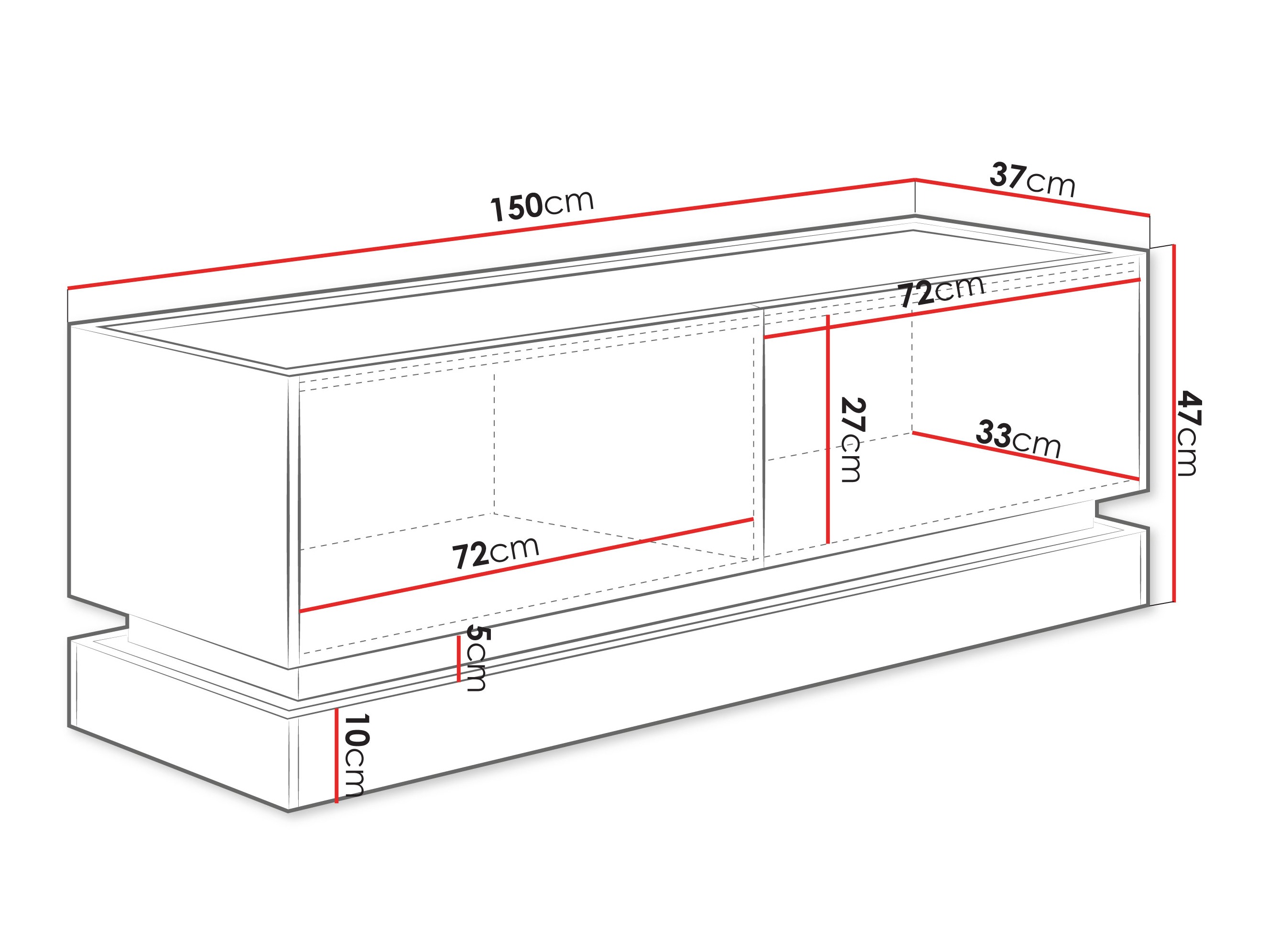 Comodă TV Comfivo Dalvenu 105 (Negru + Stejar)