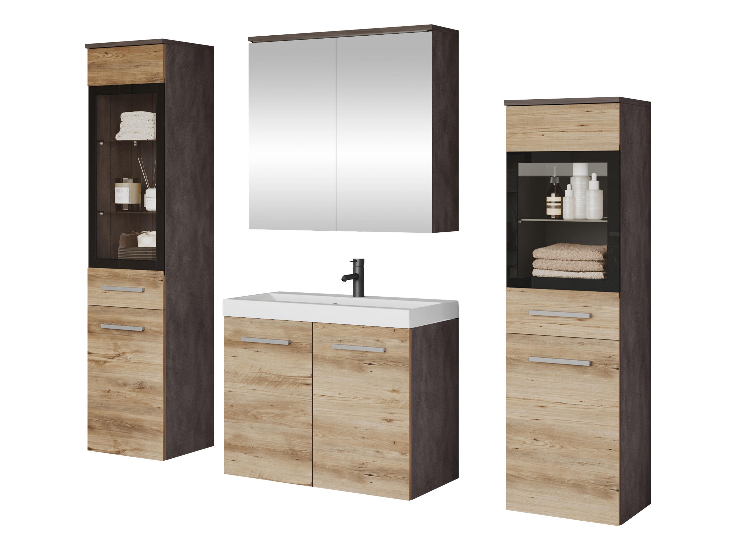 Set baie Scientia III (Matera gri + Castan)