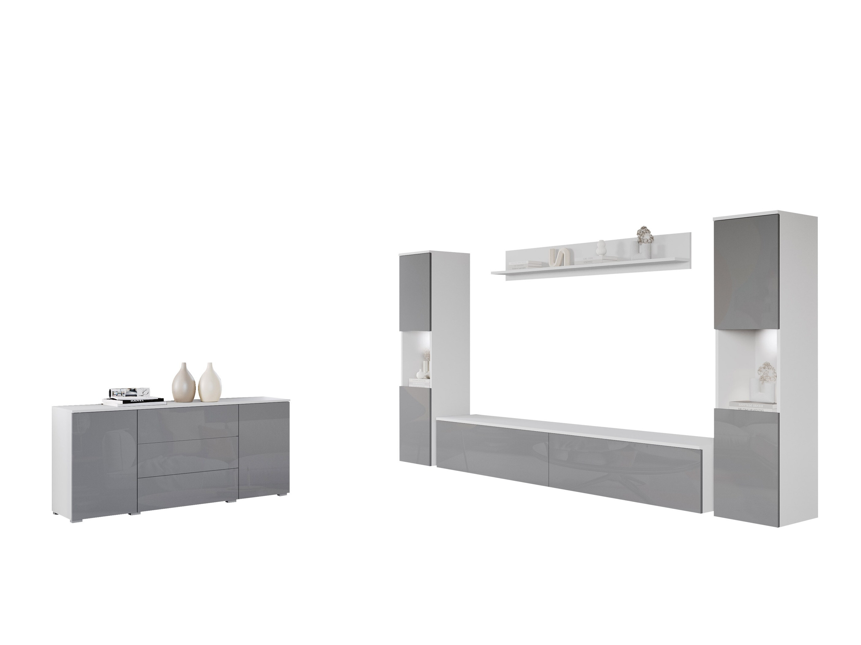 Set camera de zi Sarasota 133 (Alb + Alb lucios)