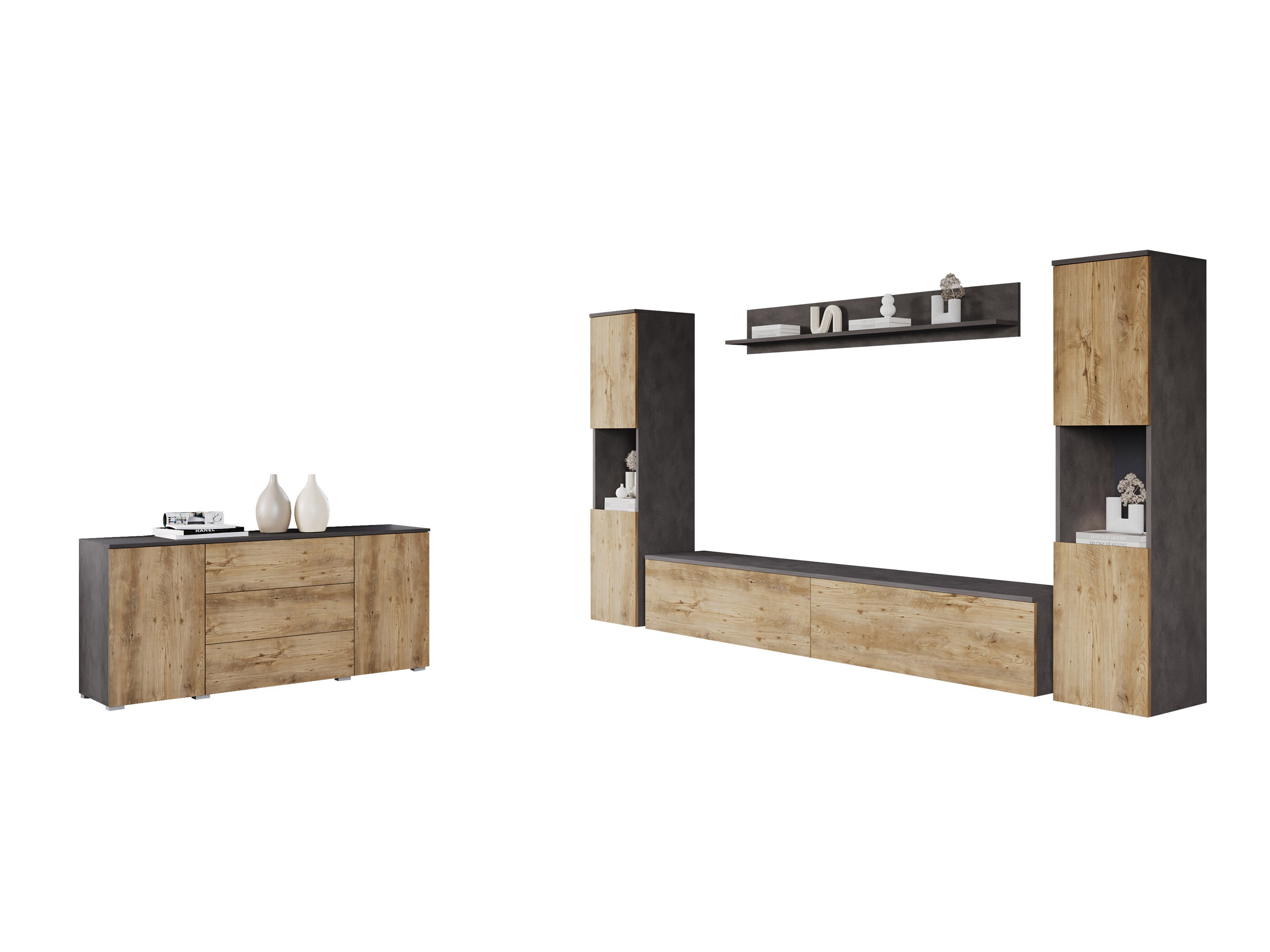 Set camera de zi Sarasota 133 (Matera gri + Castan)