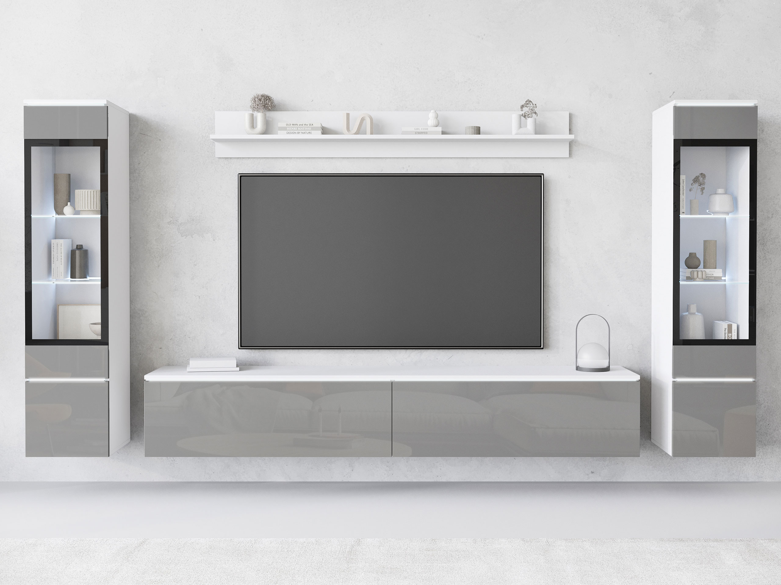 Set de living Mirfivo 101 (Gri lucios)