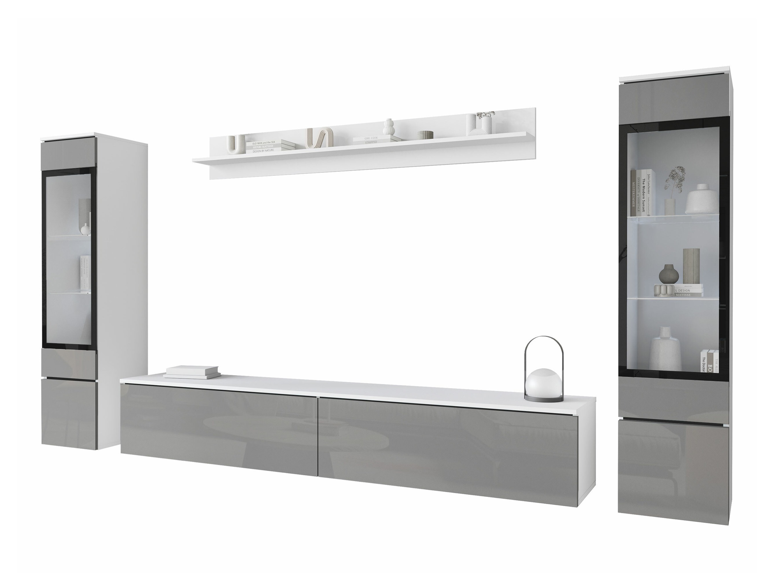 Set de living Mirfivo 101 (Gri lucios)