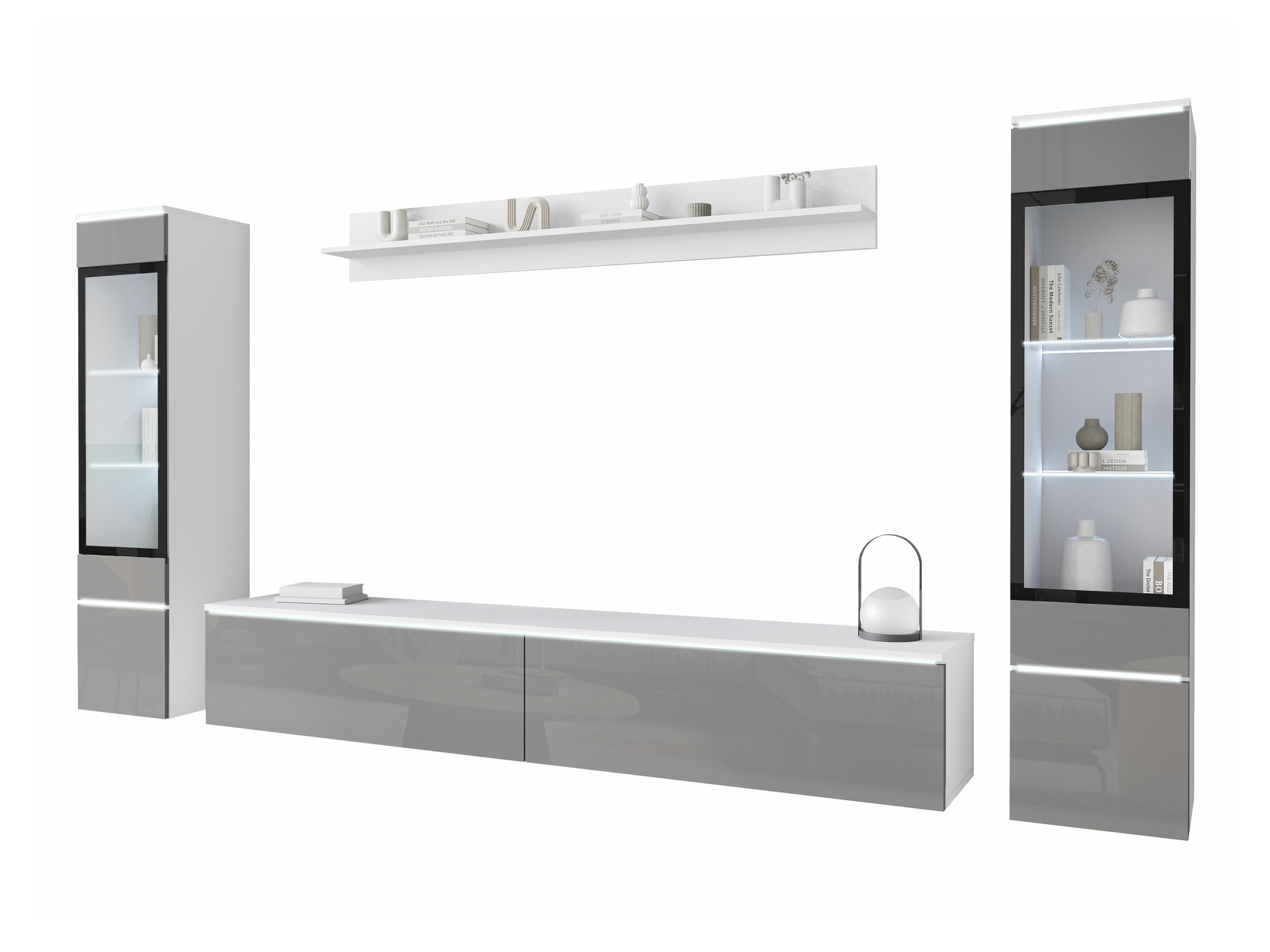 Set de living Mirfivo 101 (Gri lucios)