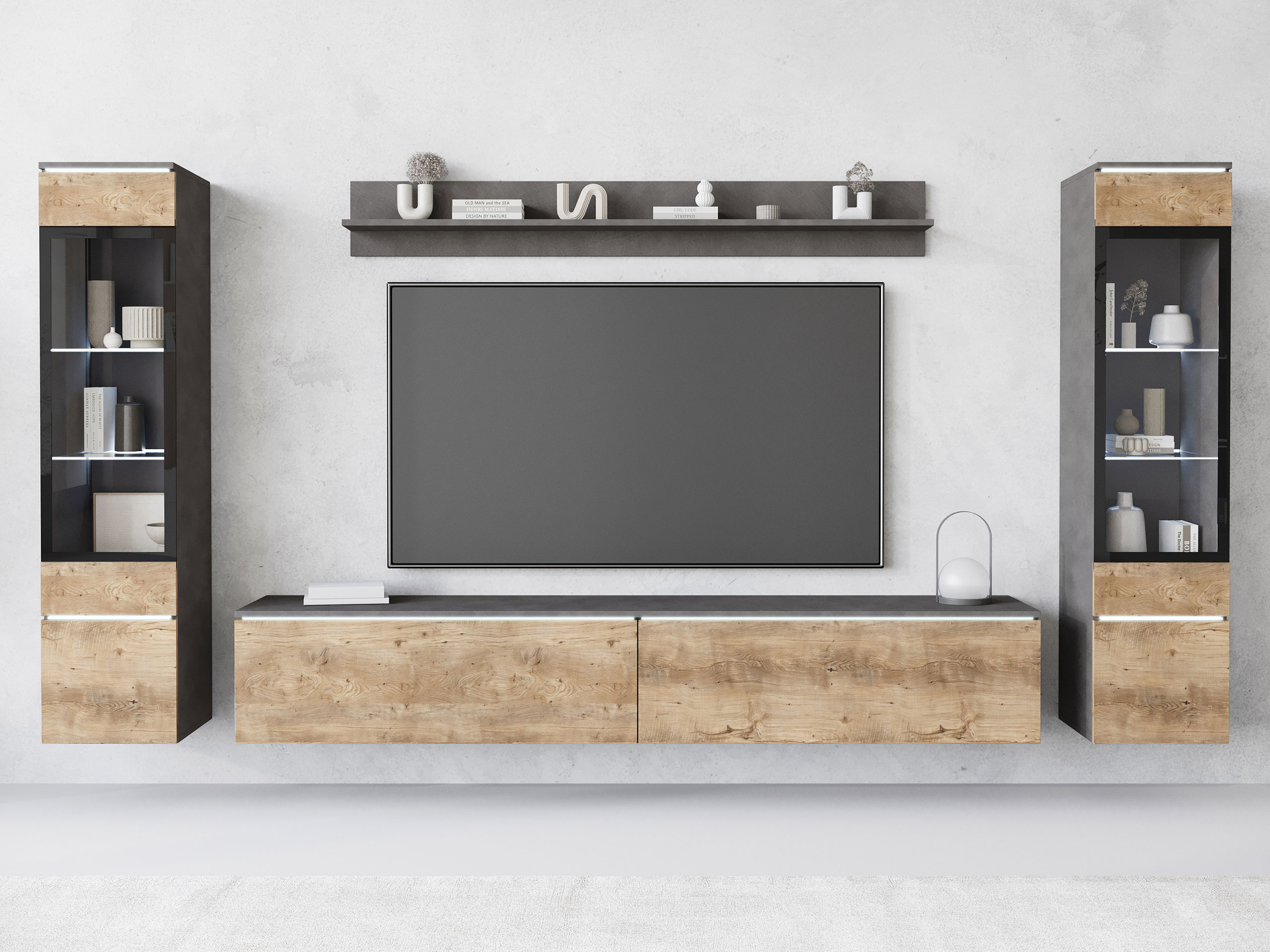 Set de living Mirfivo 101 (Matera gri + Castan)
