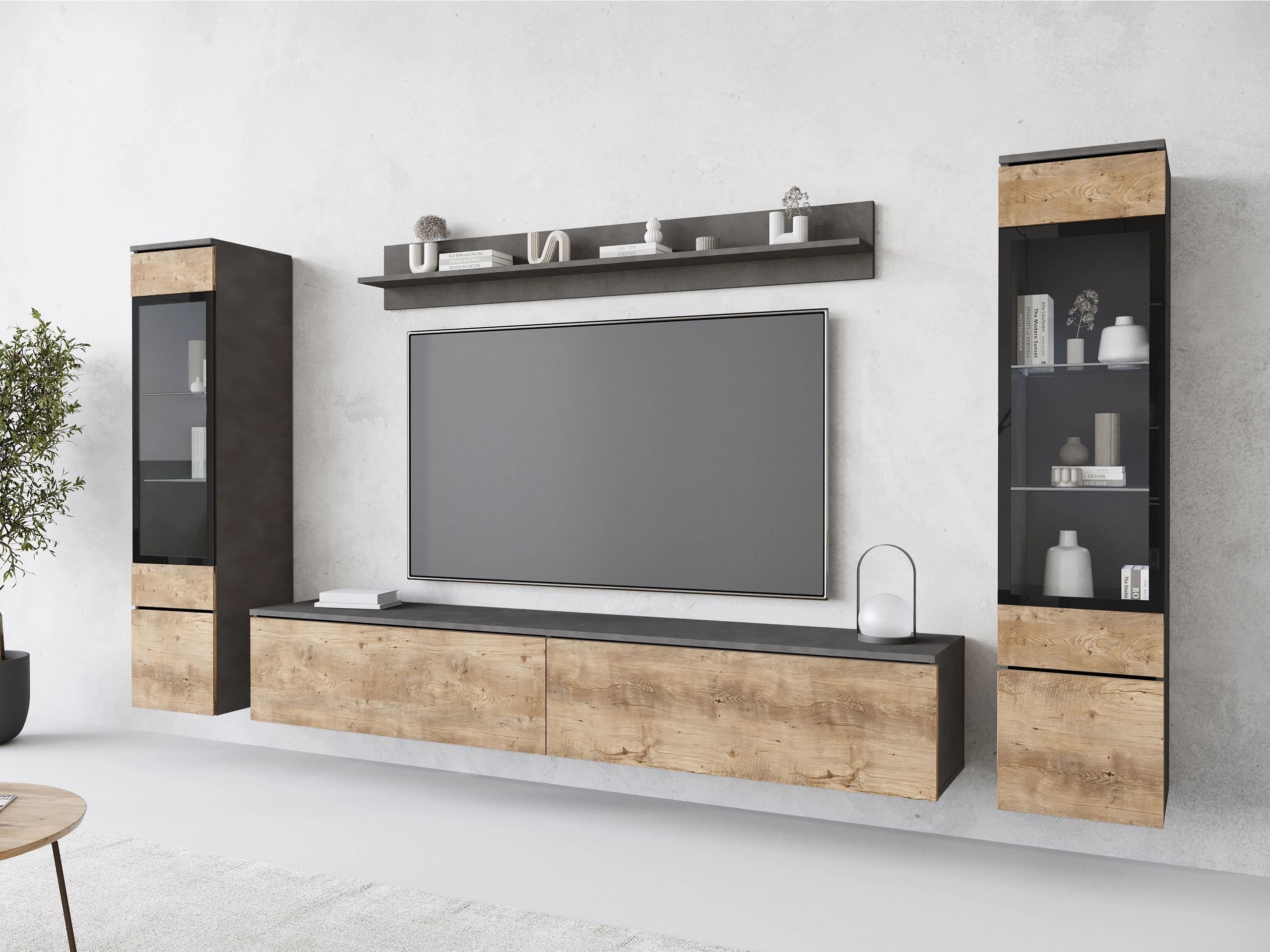 Set de living Mirfivo 101 (Matera gri + Castan)
