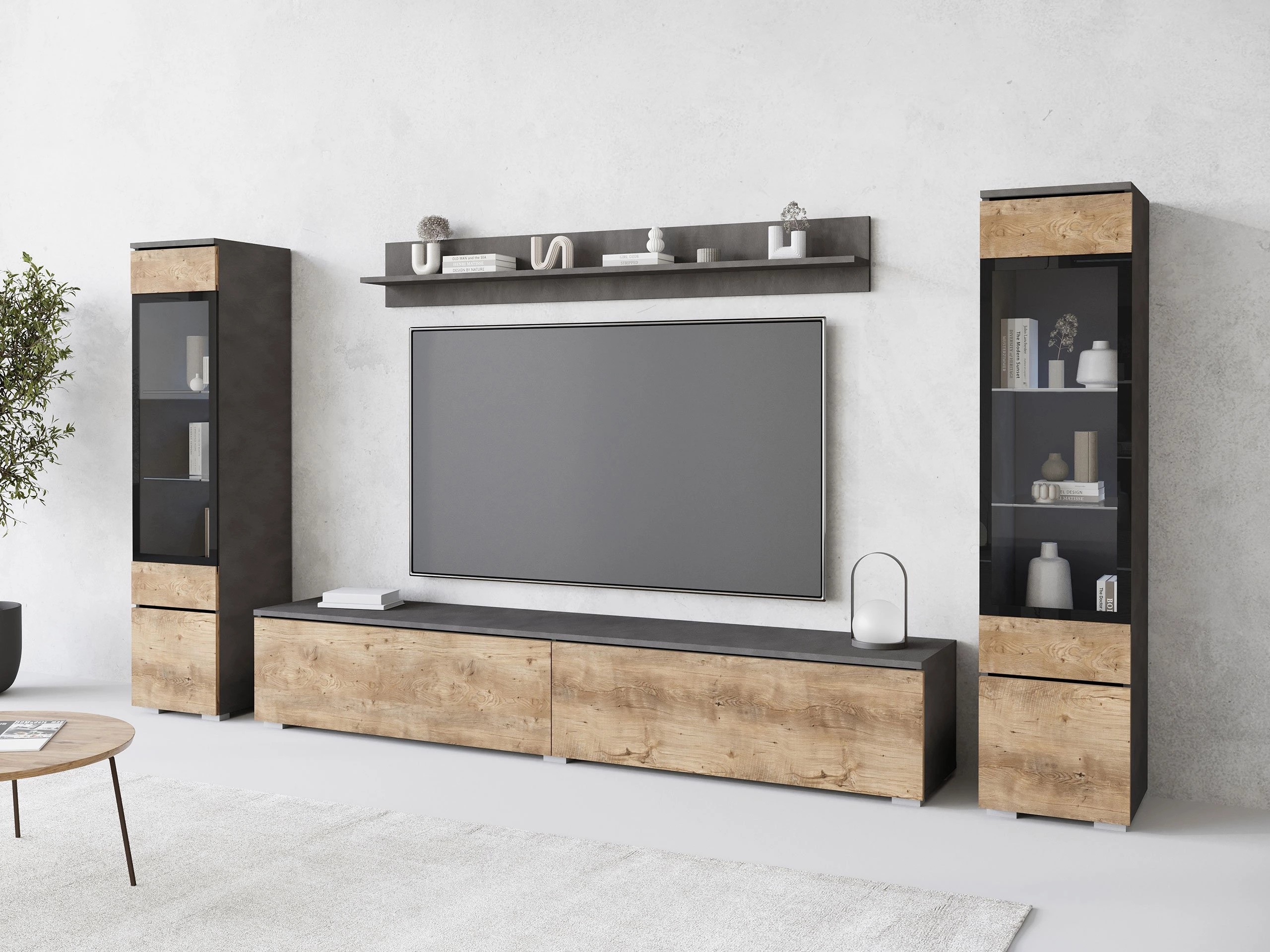 Set de living Mirfivo 101 (Matera gri + Castan)