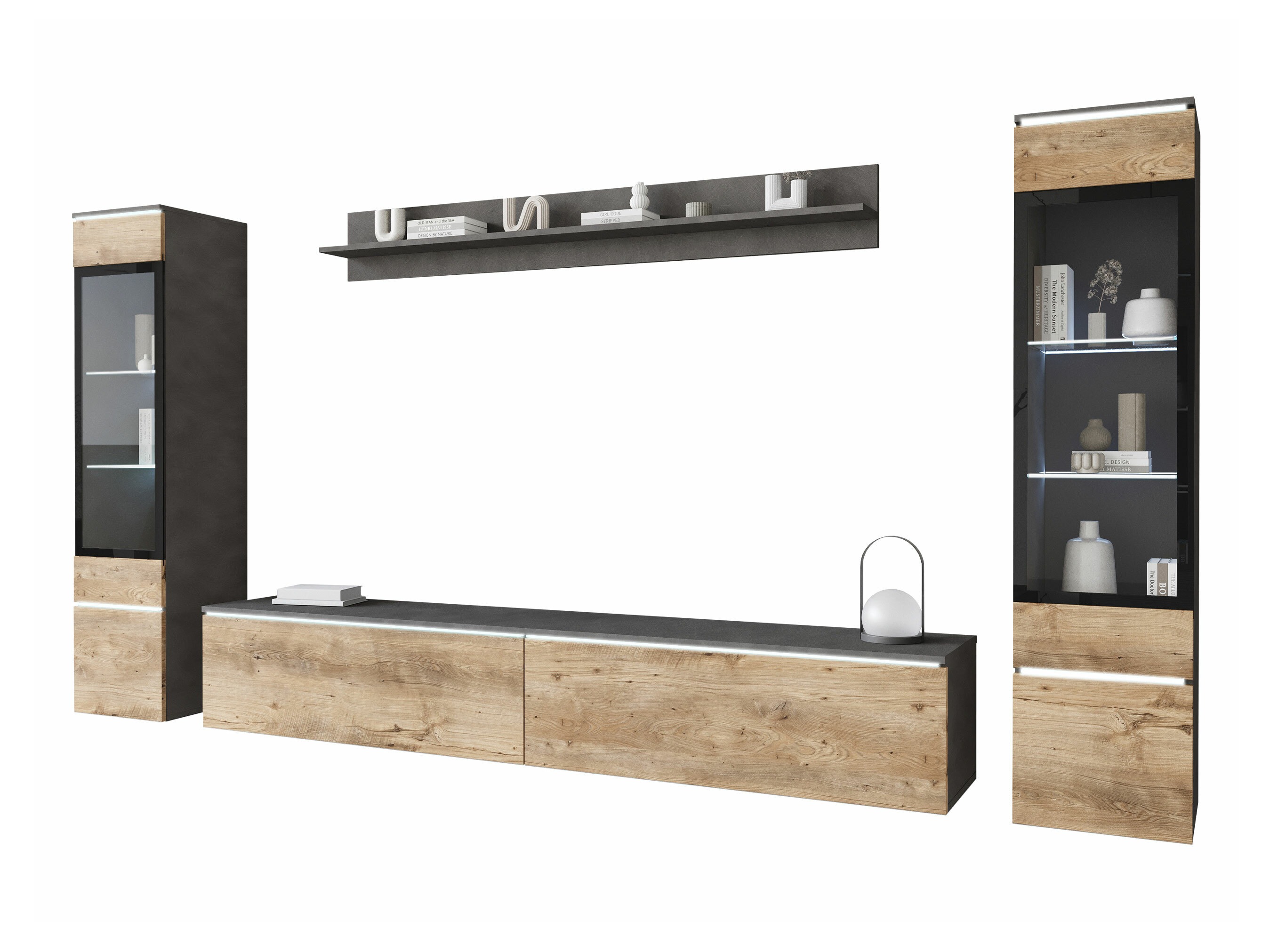 Set de living Mirfivo 101 (Matera gri + Castan)