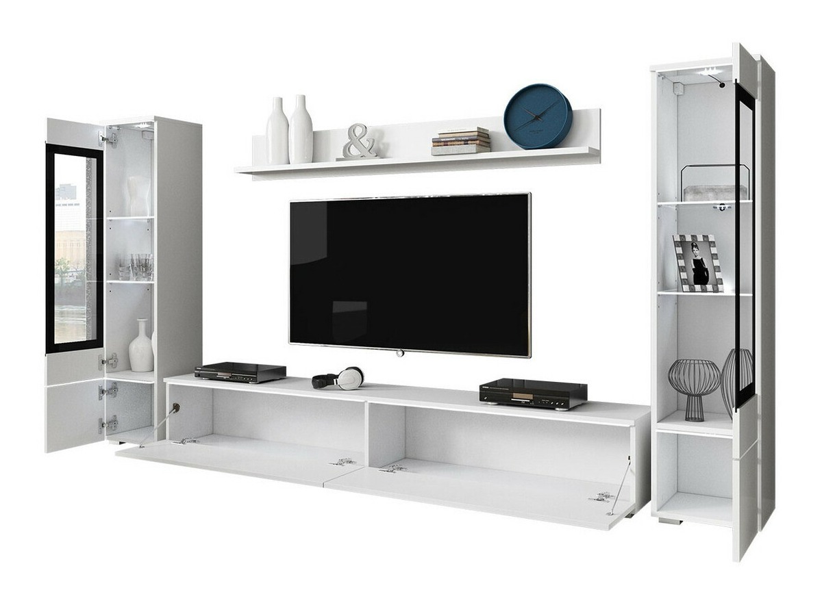 Set de living Mirfivo 101 (Stejar Wotan + Alb lucios)