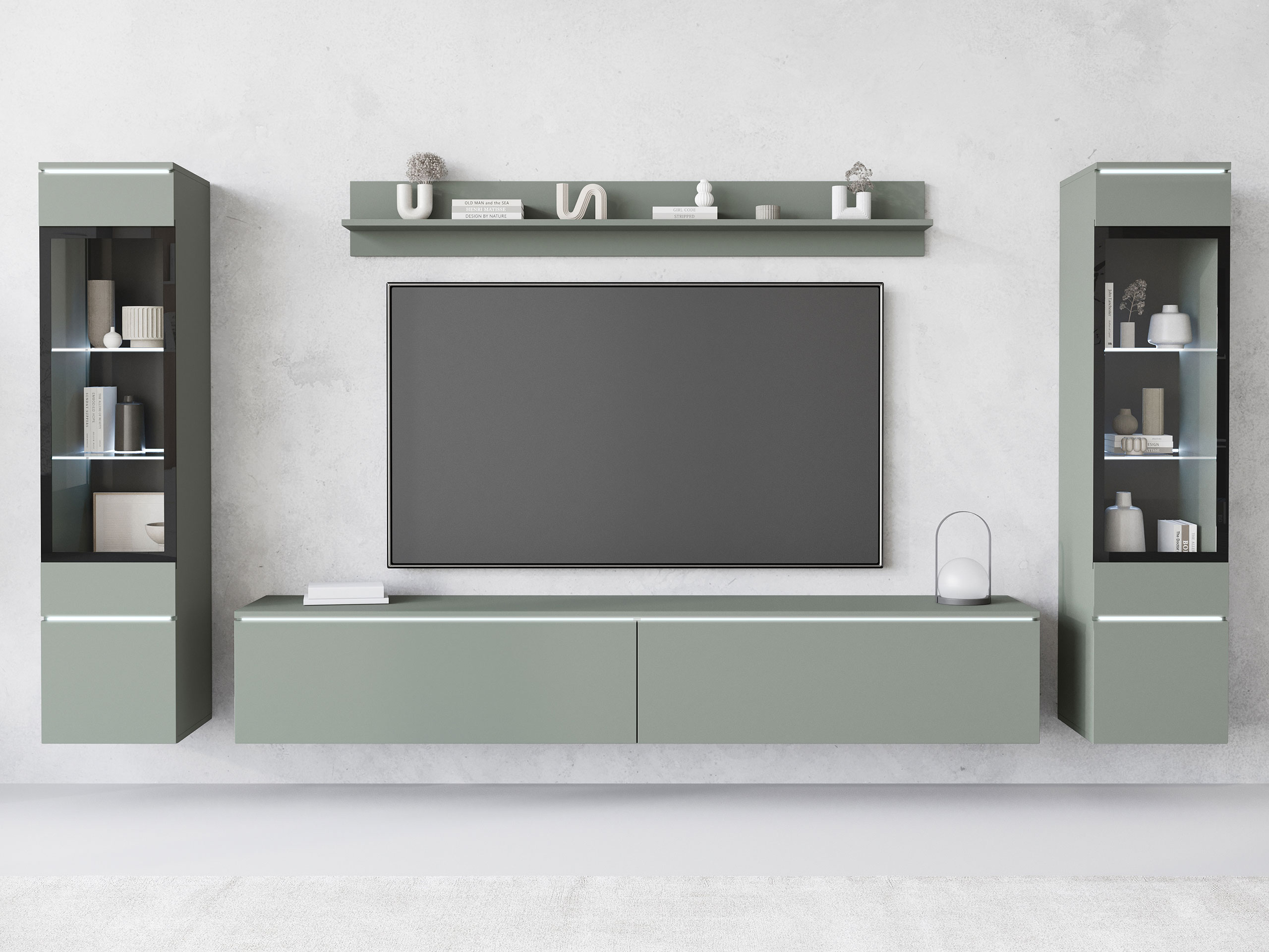Set de living Mirfivo 101 (Verde prăfuit)