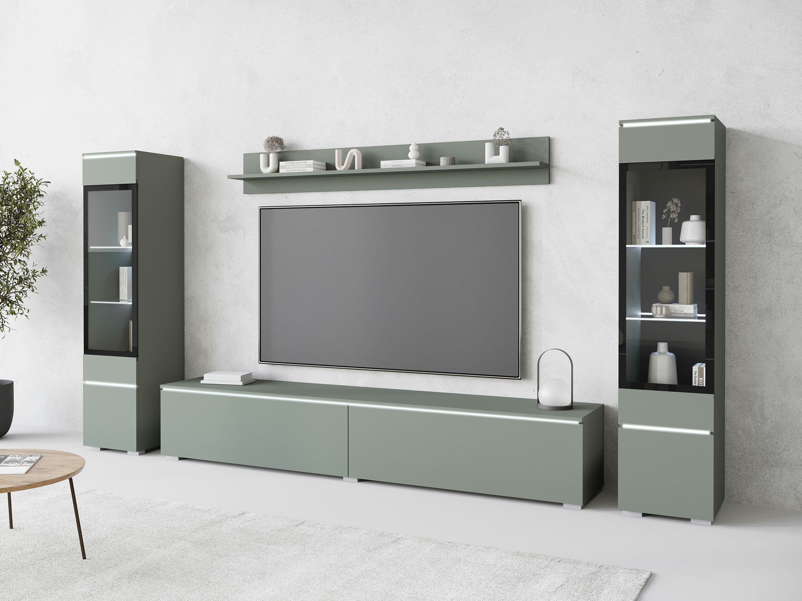 Set de living Mirfivo 101 (Verde prăfuit)