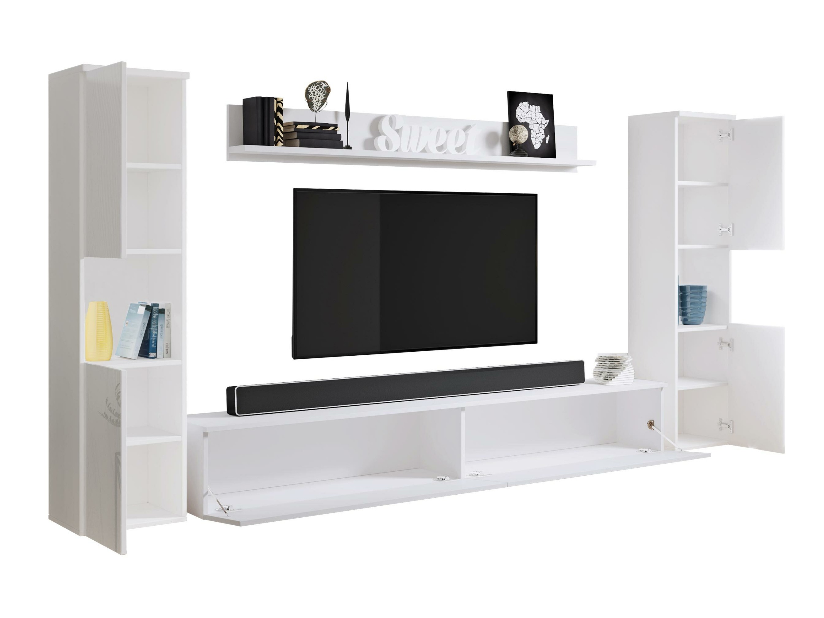 Set de living Sarasota 131 (Alb + Alb lucios)