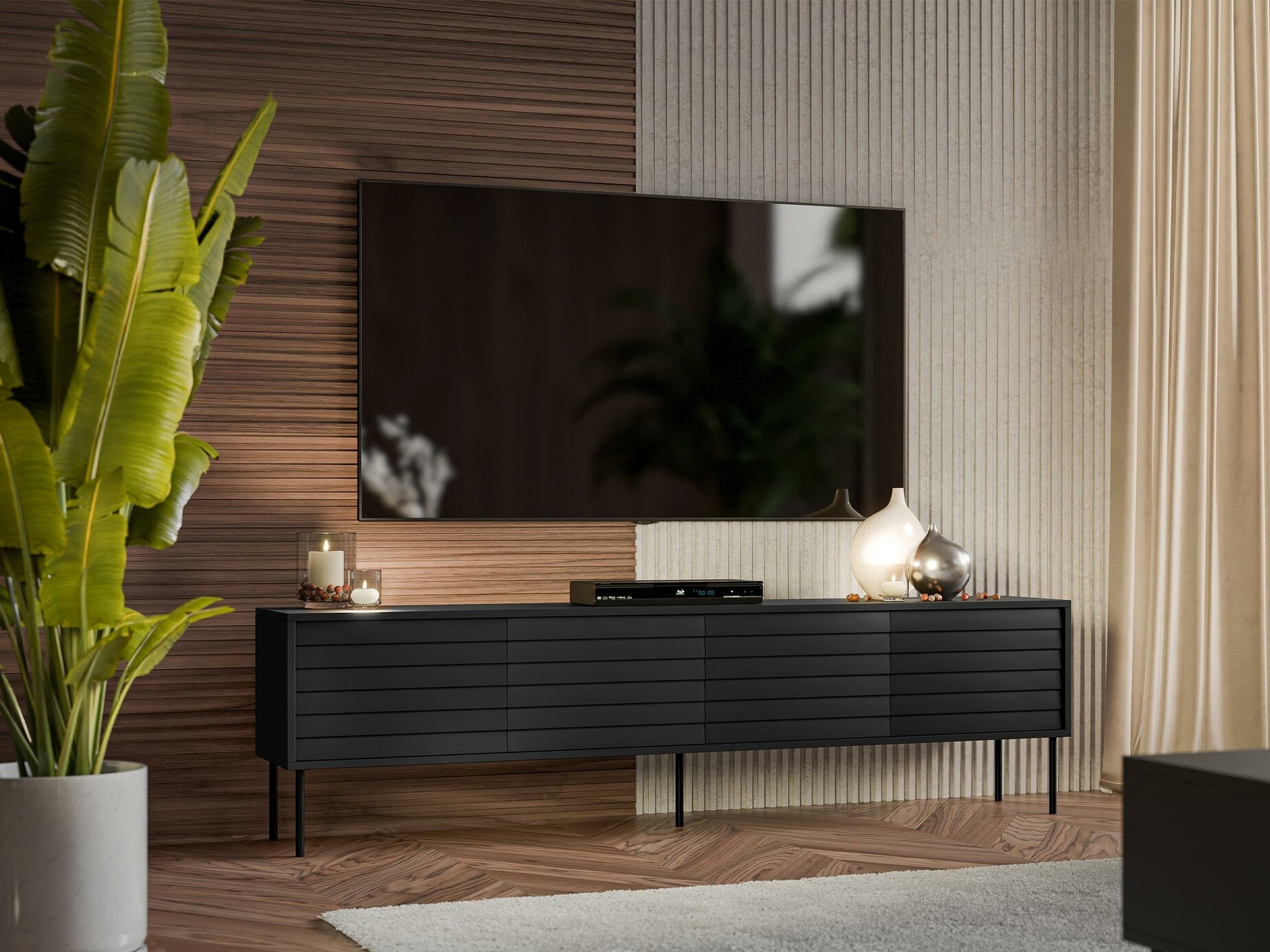 Comodă TV Flosoru 105 (Negru)