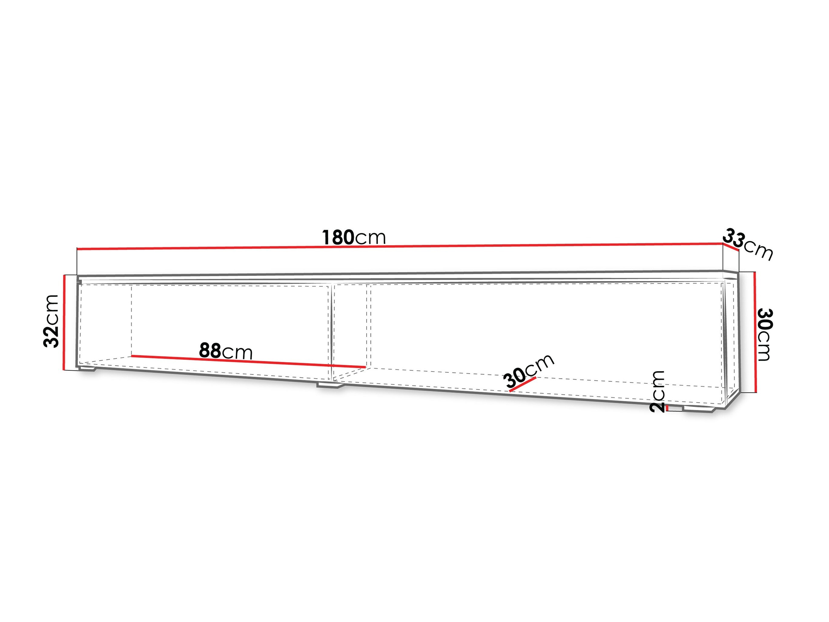 Comodă TV Sarasota 121 (Verde prăfuit)