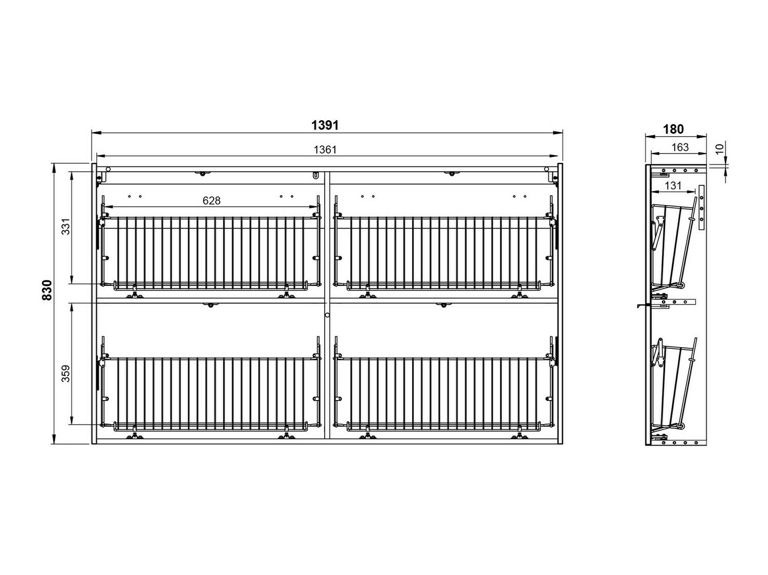 Dulap pantofi Cirsale 108 (Roz Dusty + Navarra stejar)