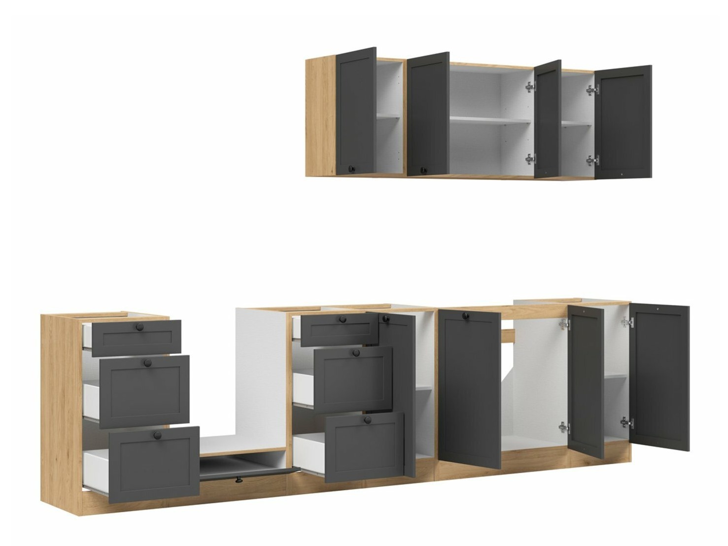 Set de bucătărie modular Classic Grey Oak 119