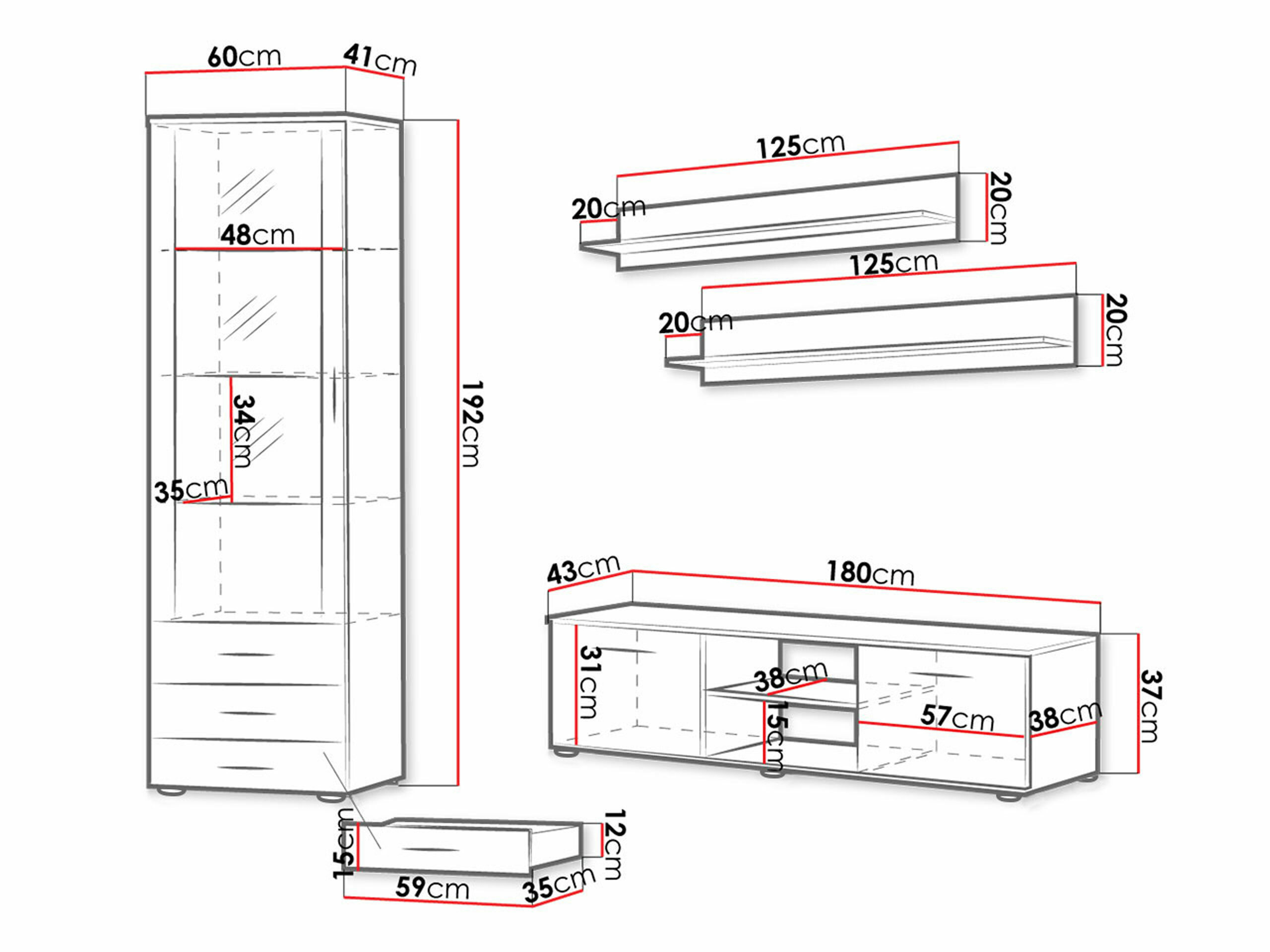 Set camera de zi Tornola 107 (Alb + Alb lucios)
