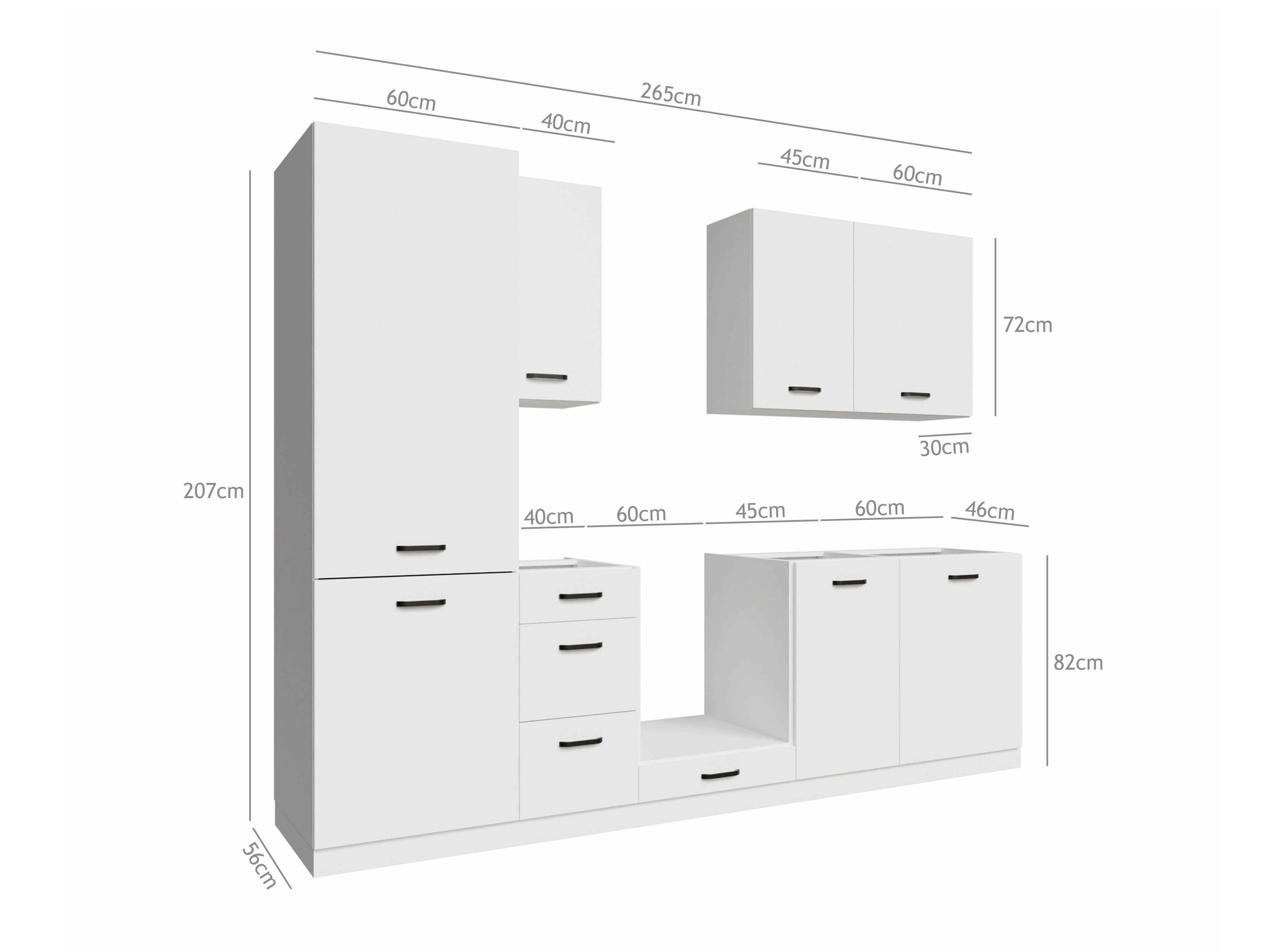 Set de bucătărie modular Top White 167