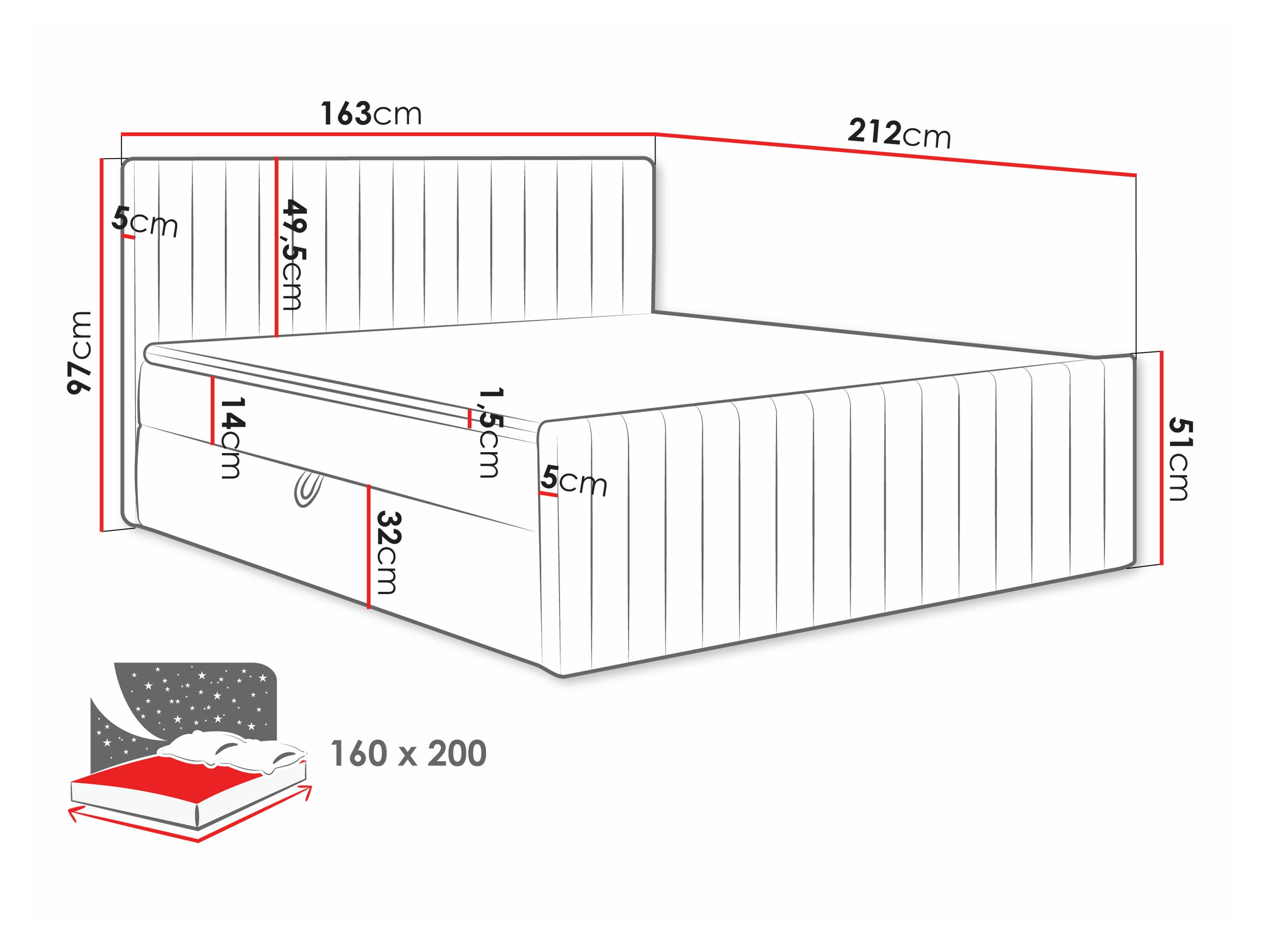 Pat boxspring Comfivo Apis II (Polo 891)