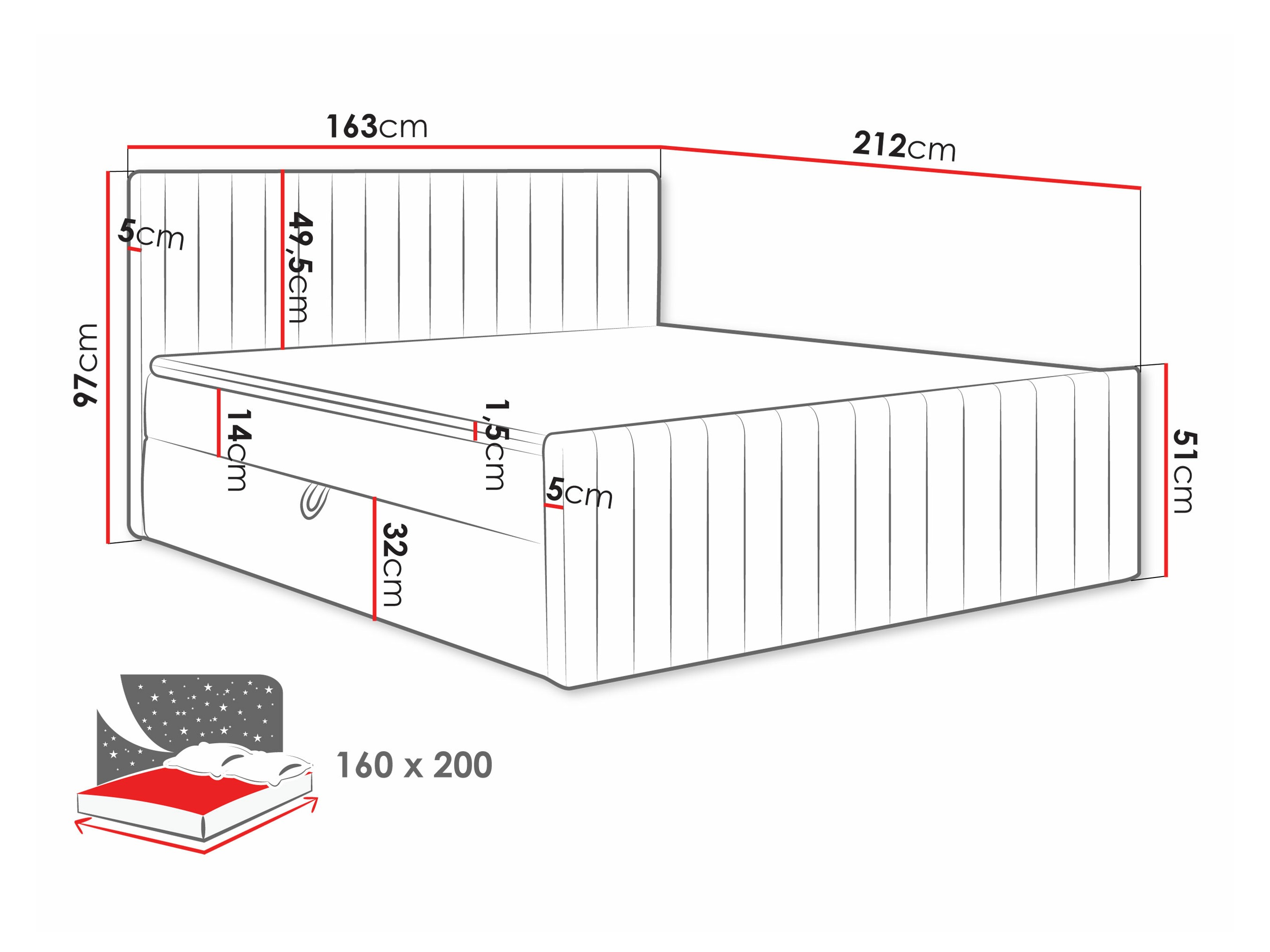 Pat boxspring Comfivo Apis II (Polo 894)