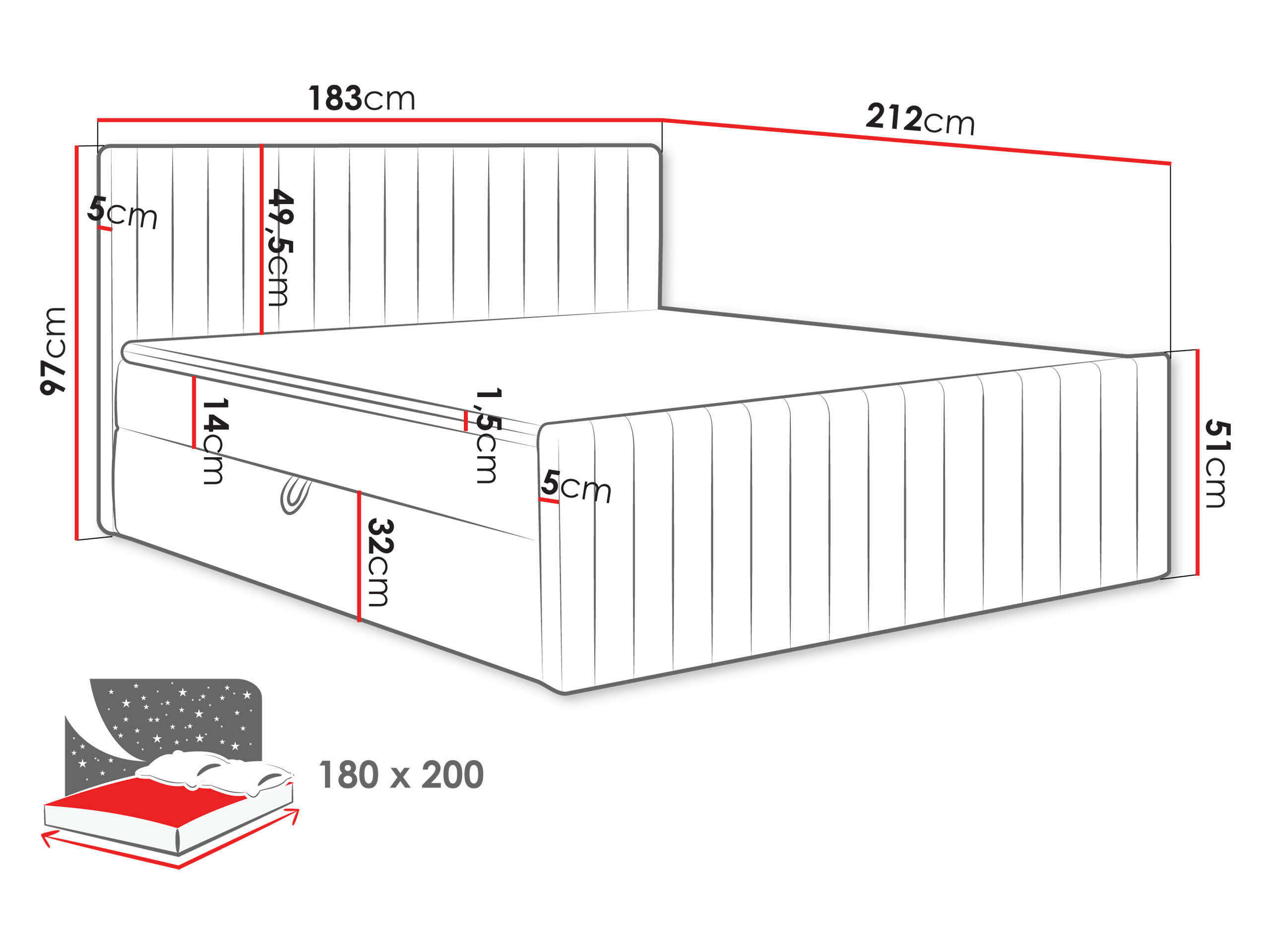 Pat boxspring Comfivo Apis II (Polo 894)