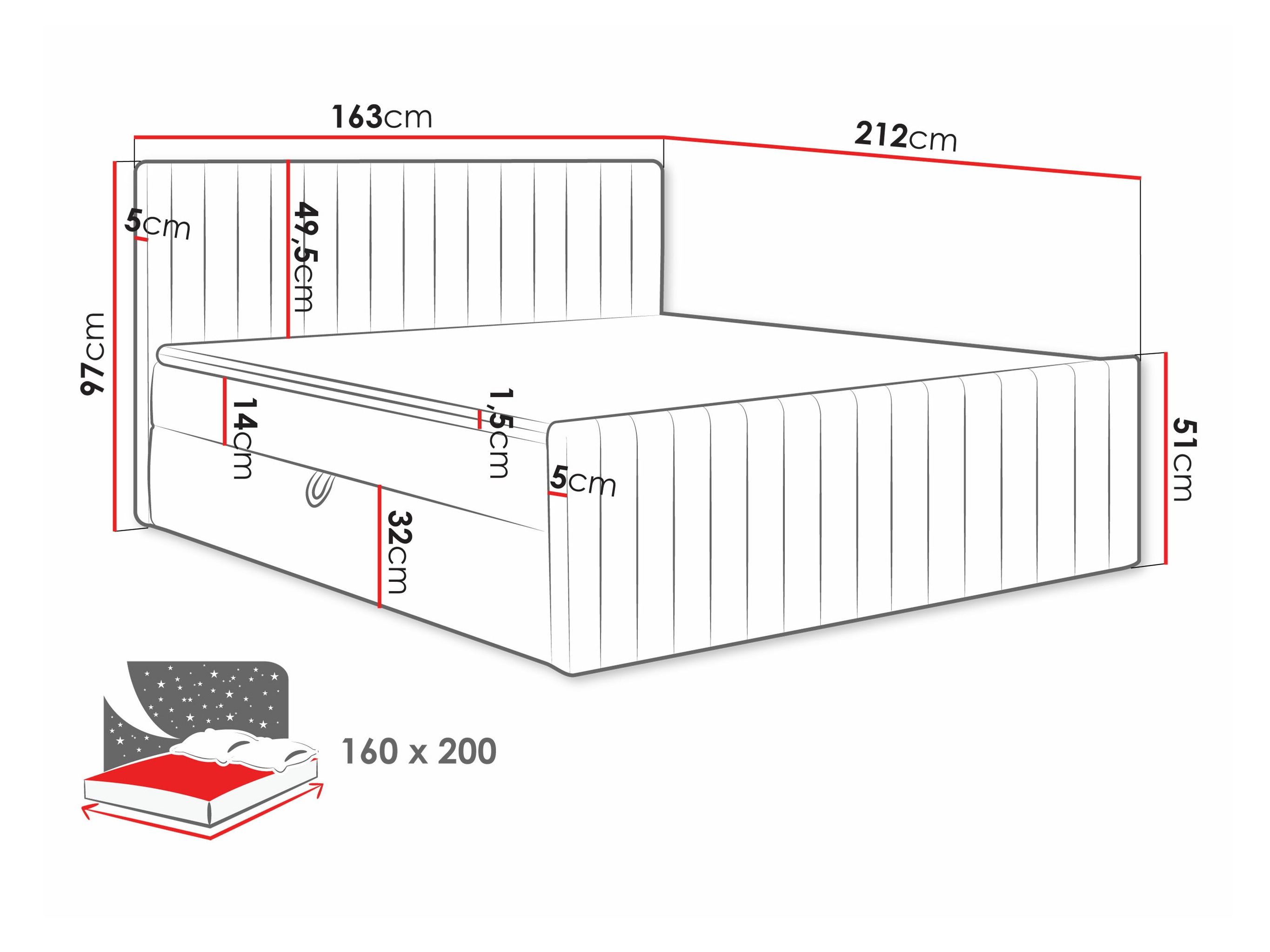 Pat boxspring Comfivo Apis II (Polo 897)