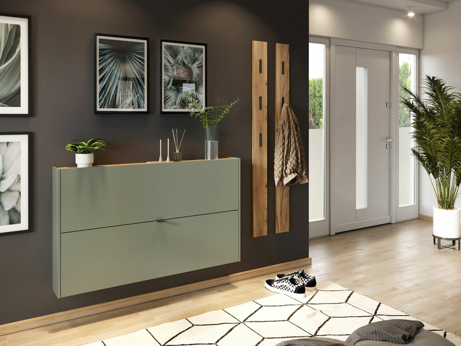 Set de hol Cirsale 109 (Verde prăfuit + Navarra stejar)