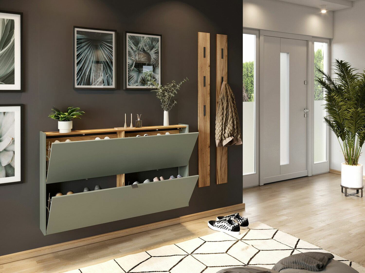 Set de hol Cirsale 109 (Verde prăfuit + Navarra stejar)